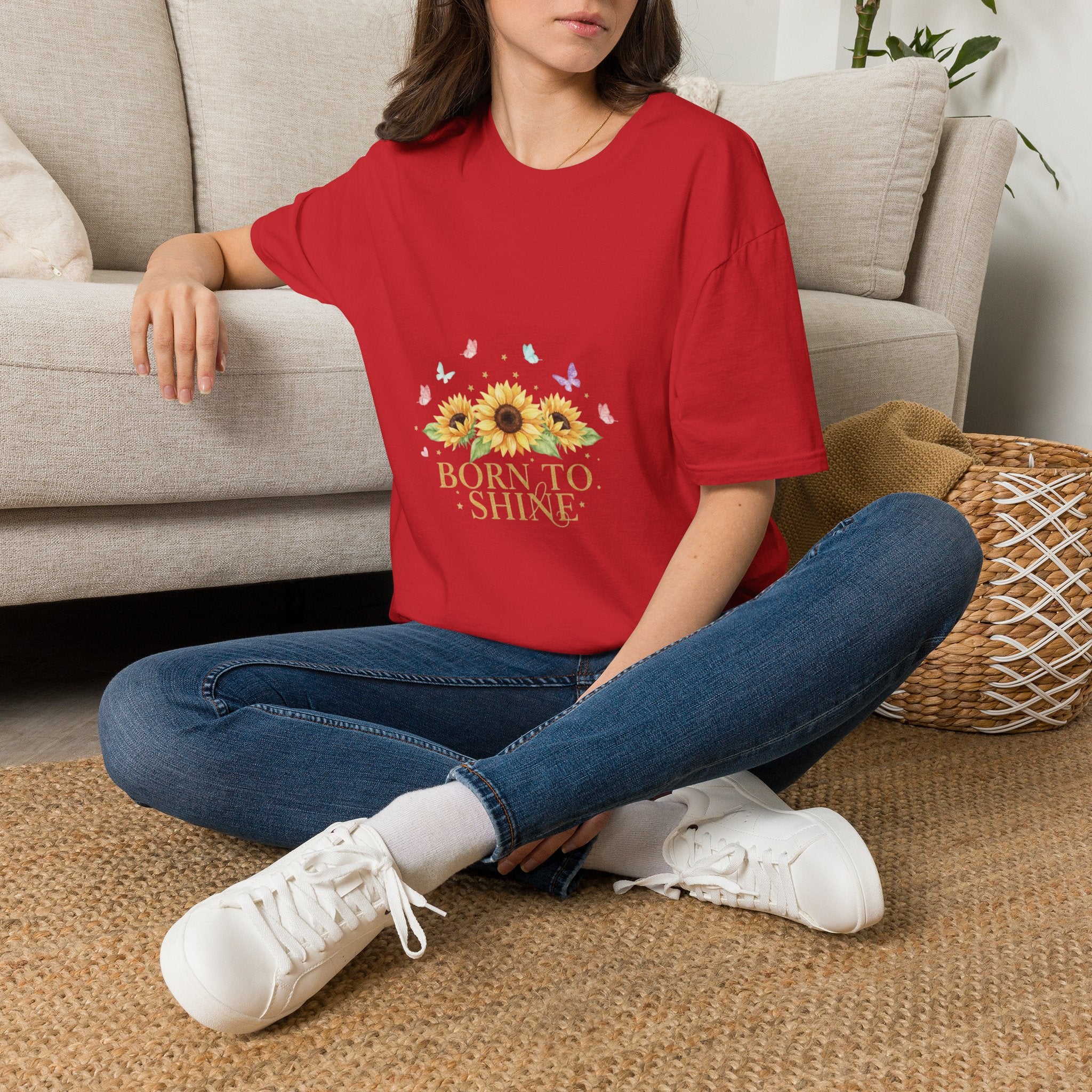 Women's Sunflower "Born to Shine" T-Shirt