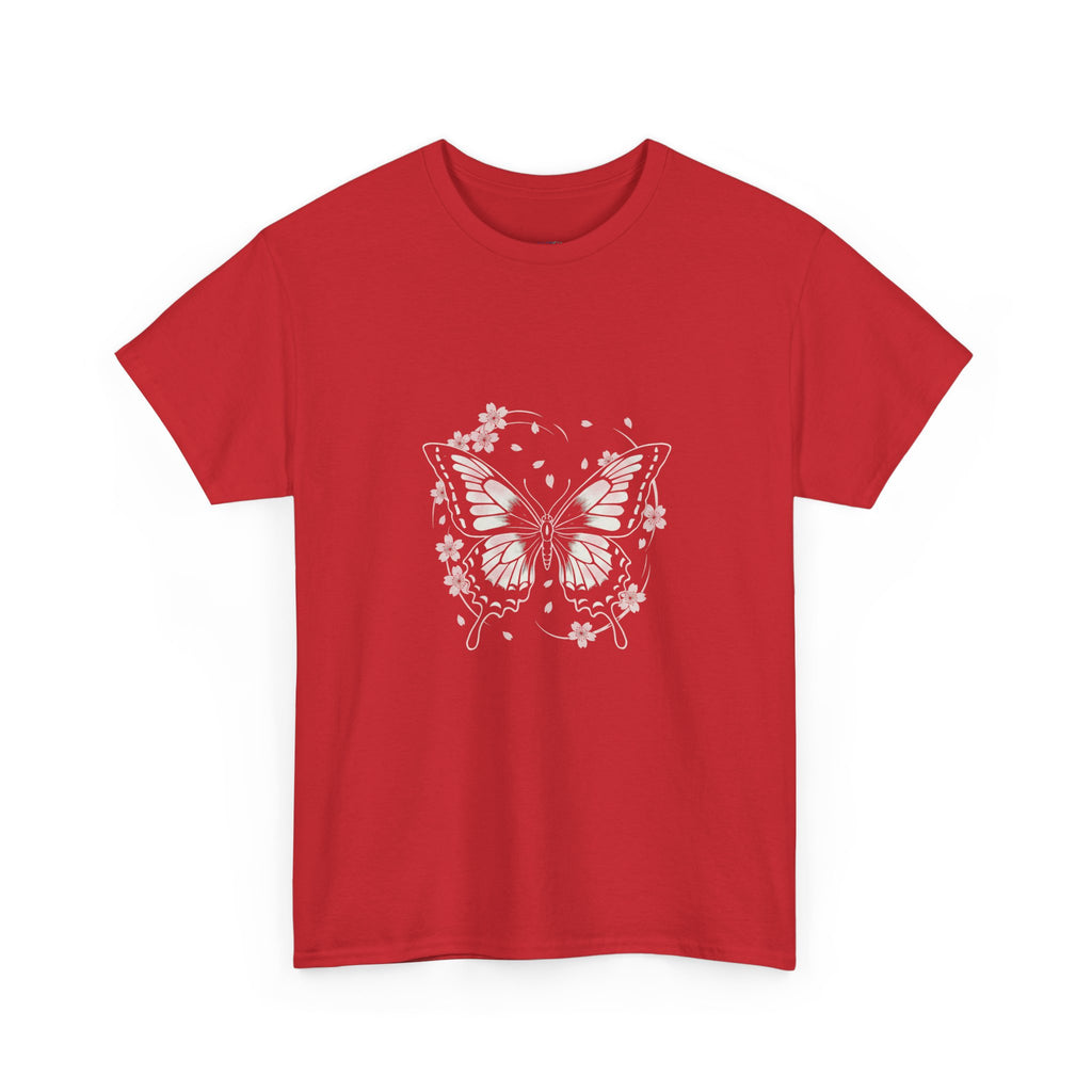 Butterfly Floral Tee — Women's Pastel Graphic T-Shirt