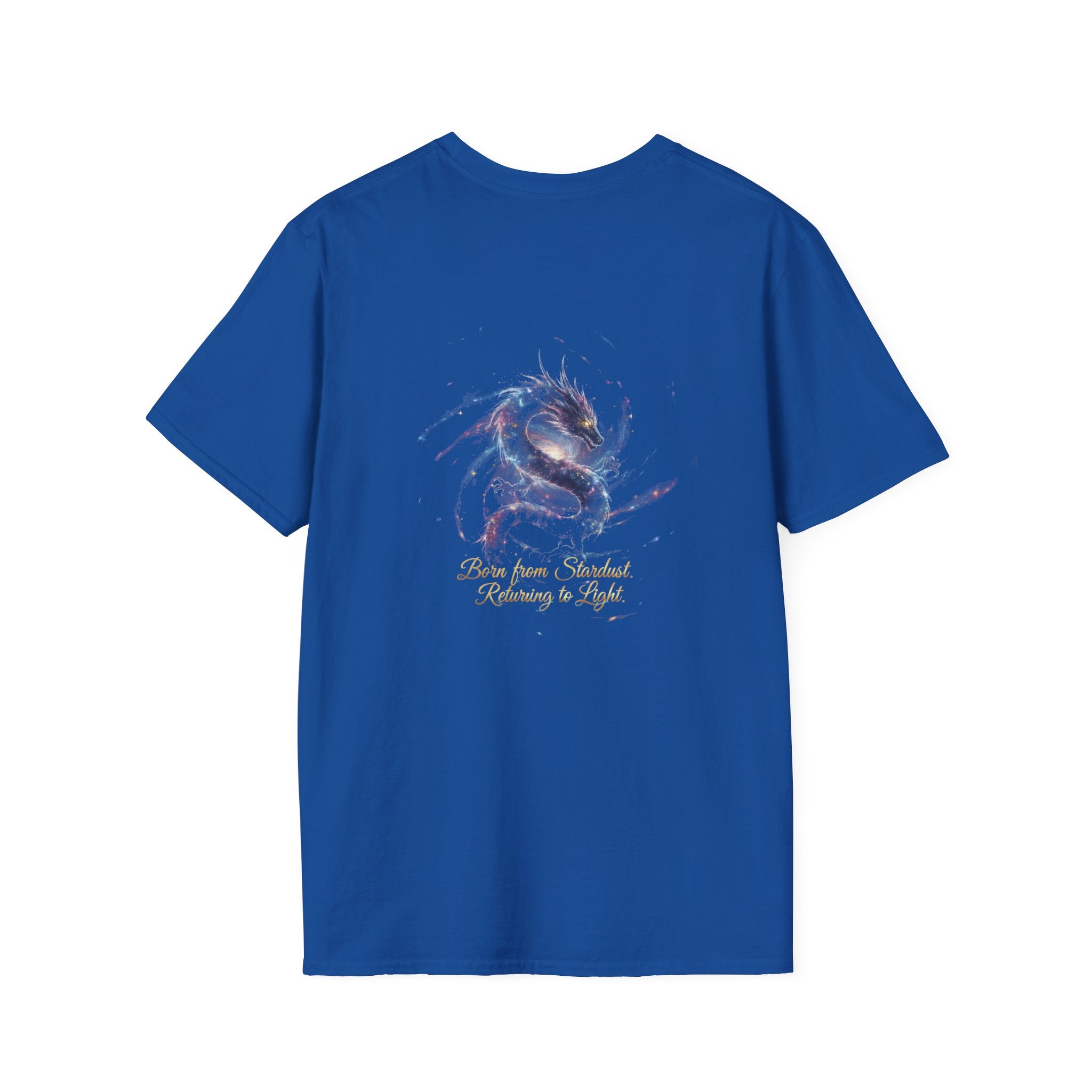 Men's Graphic T-Shirt — Fantasy Dragon Watercolor Art with Script Quote