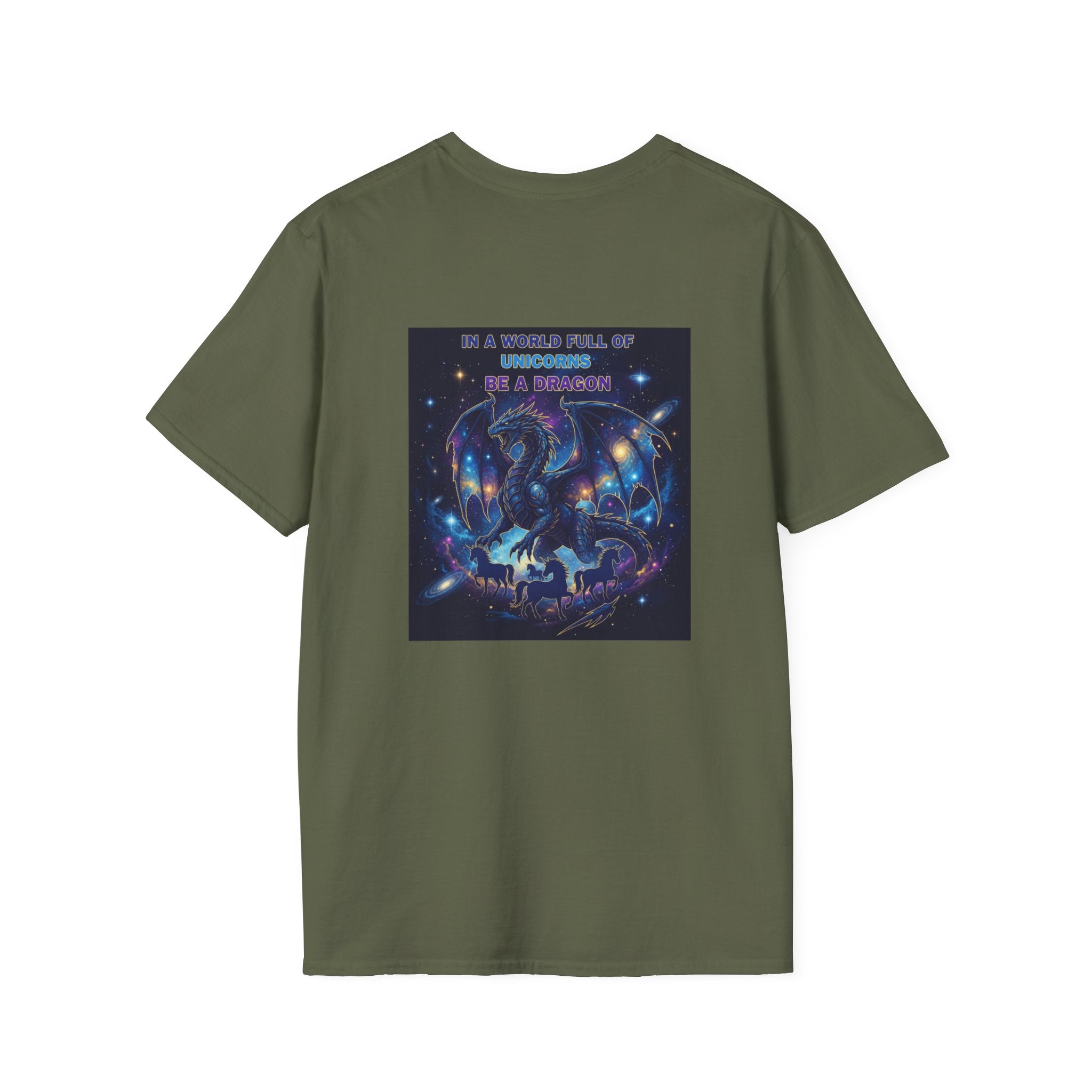 Men's Dragon Back Print Graphic T-Shirt | DTG-Printed Cotton Tee