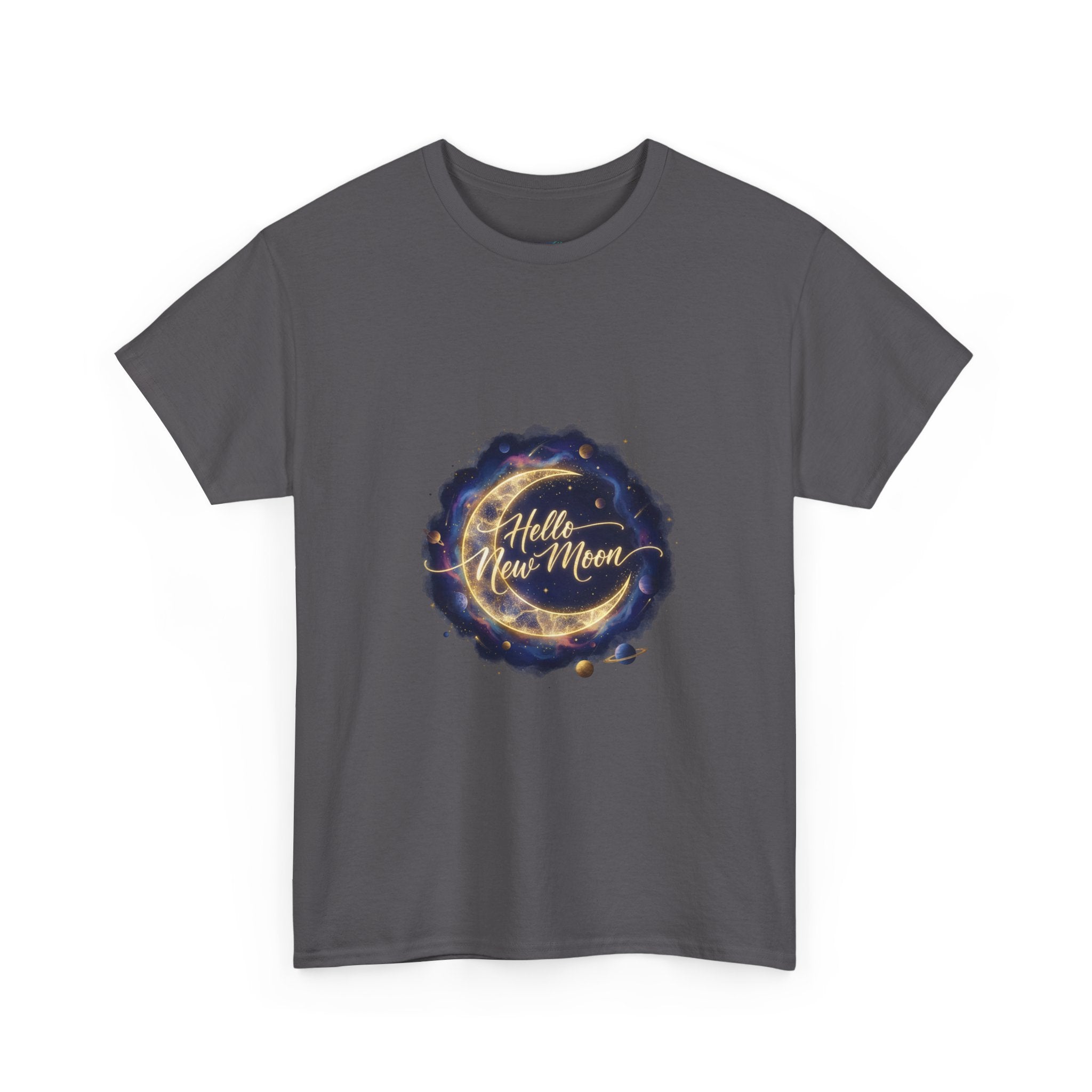 Hello New Moon Celestial Unisex DTG T-Shirt