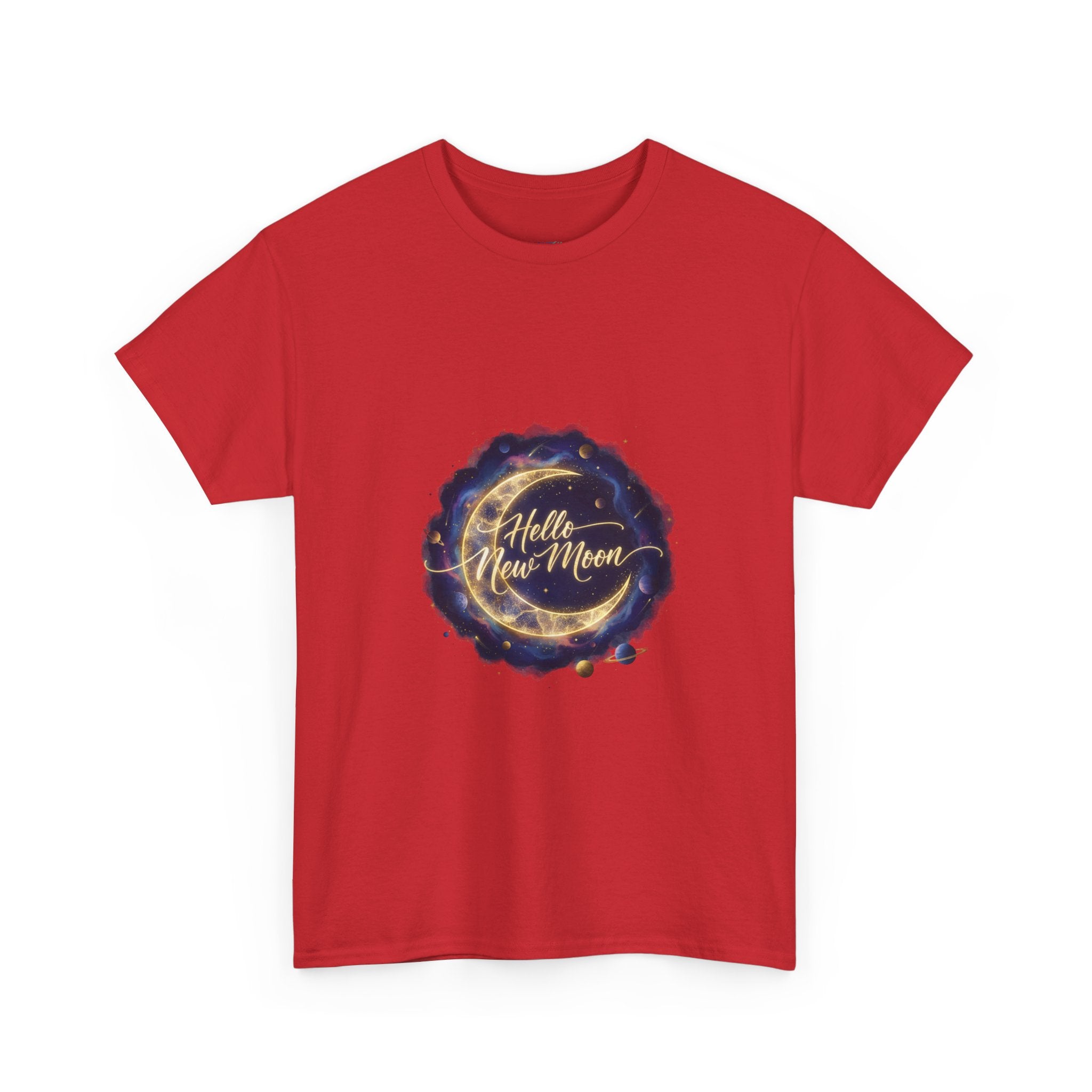 Hello New Moon Celestial Unisex DTG T-Shirt