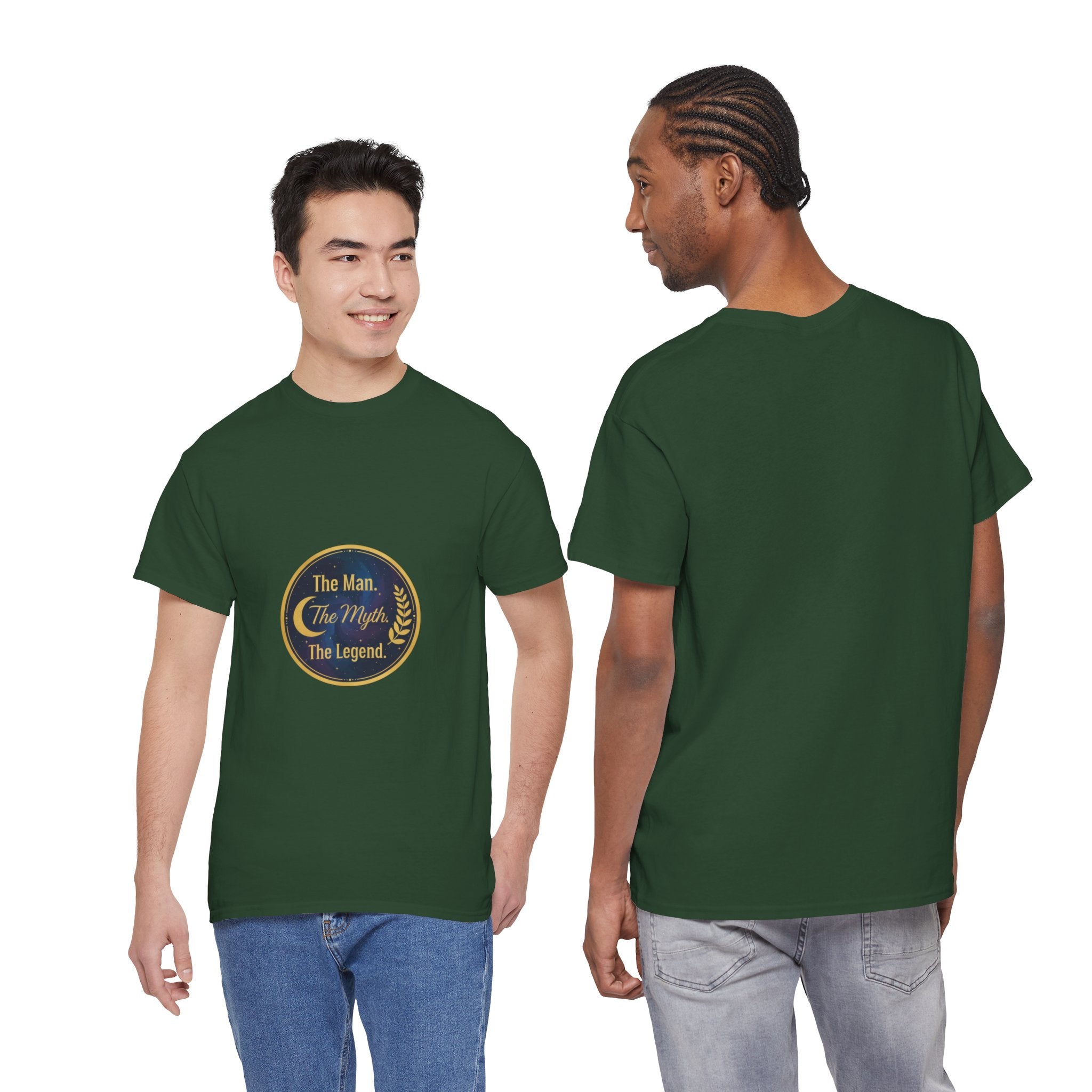 The Man. The Myth. The Legend. Men's T-Shirt — Vintage Badge Graphic Tee | DTG Print