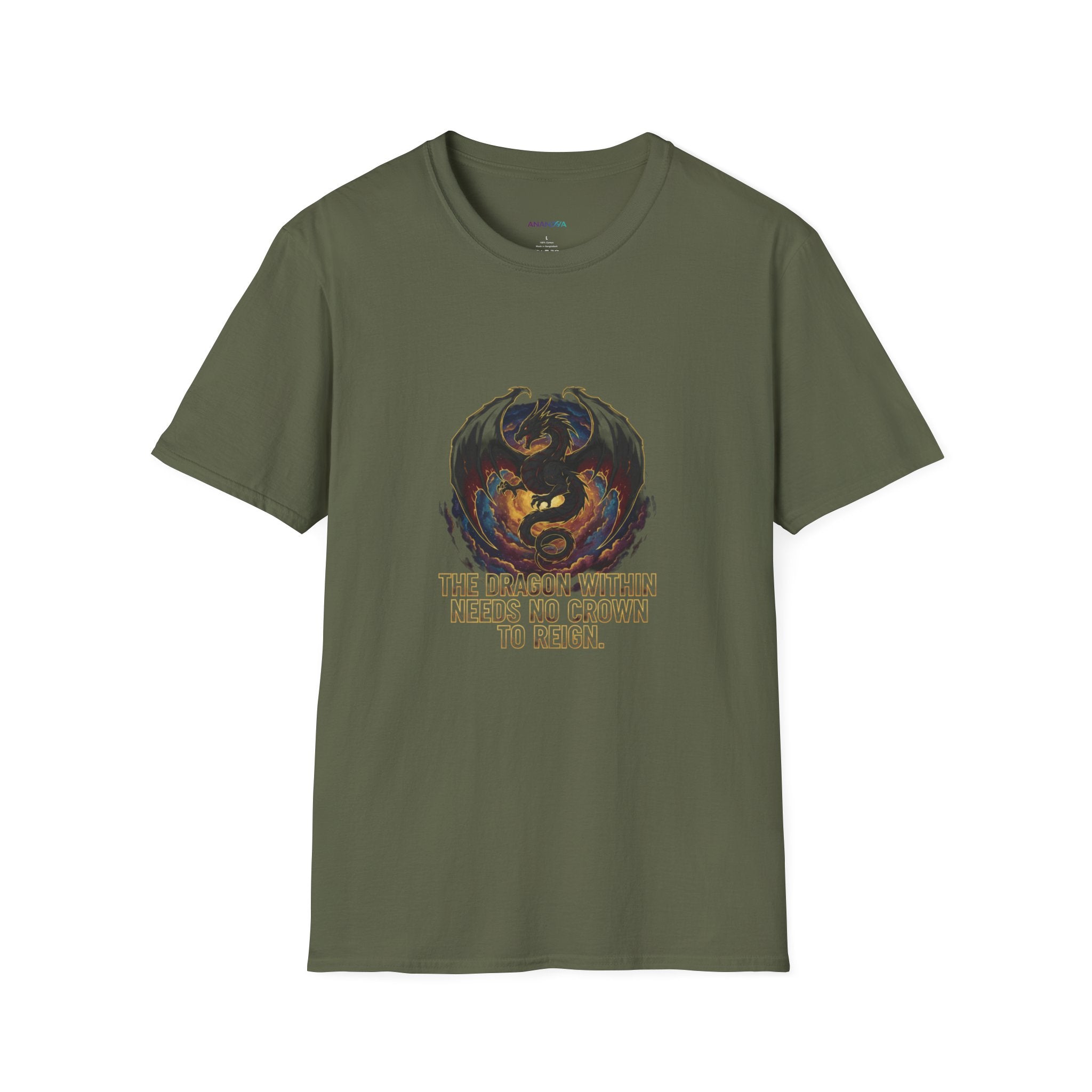 Men's Dragon Embrace Graphic T-Shirt | "You Are Stronger Than You Know" | DTG Inspirational Tee
