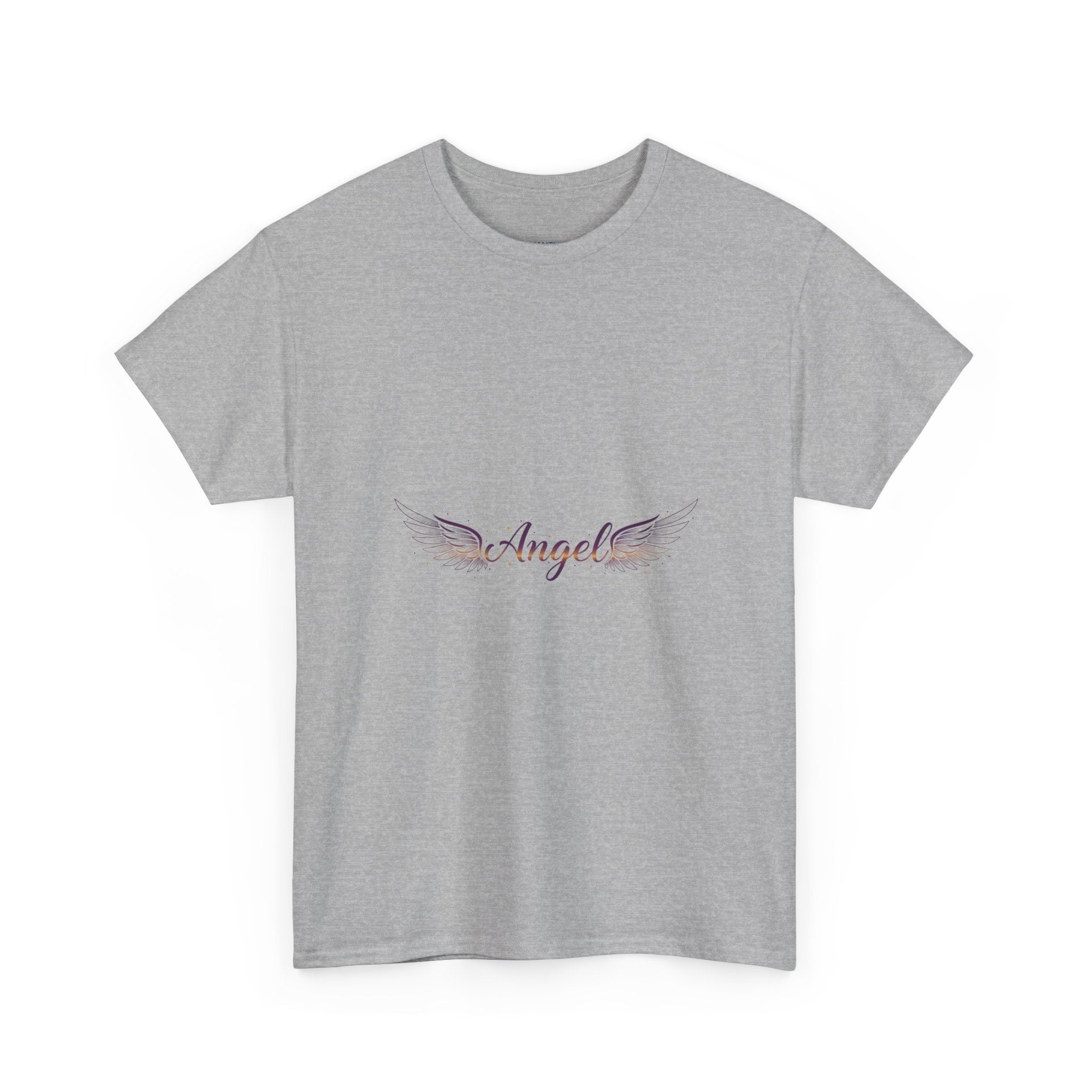 Angel Wings Graphic Tee | Minimal "Angel" Chest Print | Women's DTG T-Shirt