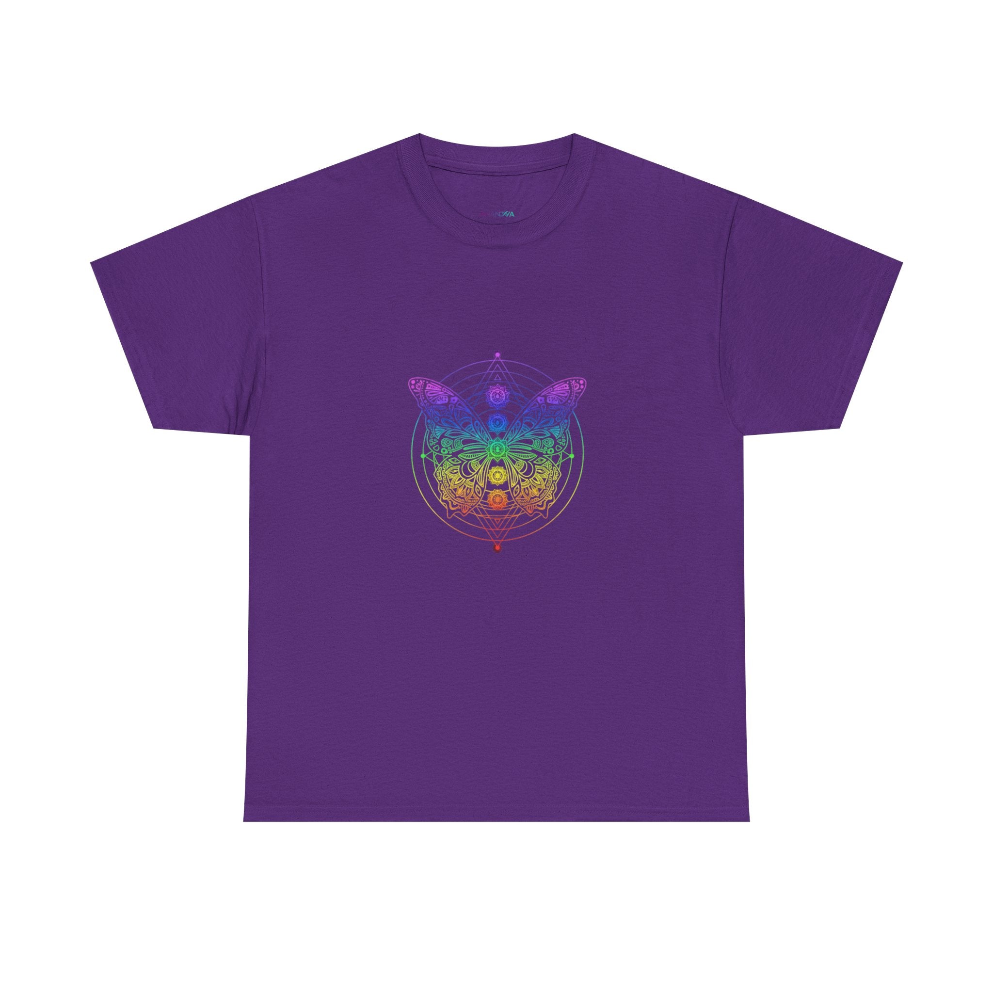 Chakra Butterfly T-Shirt — Women's Rainbow Spiritual Graphic Tee