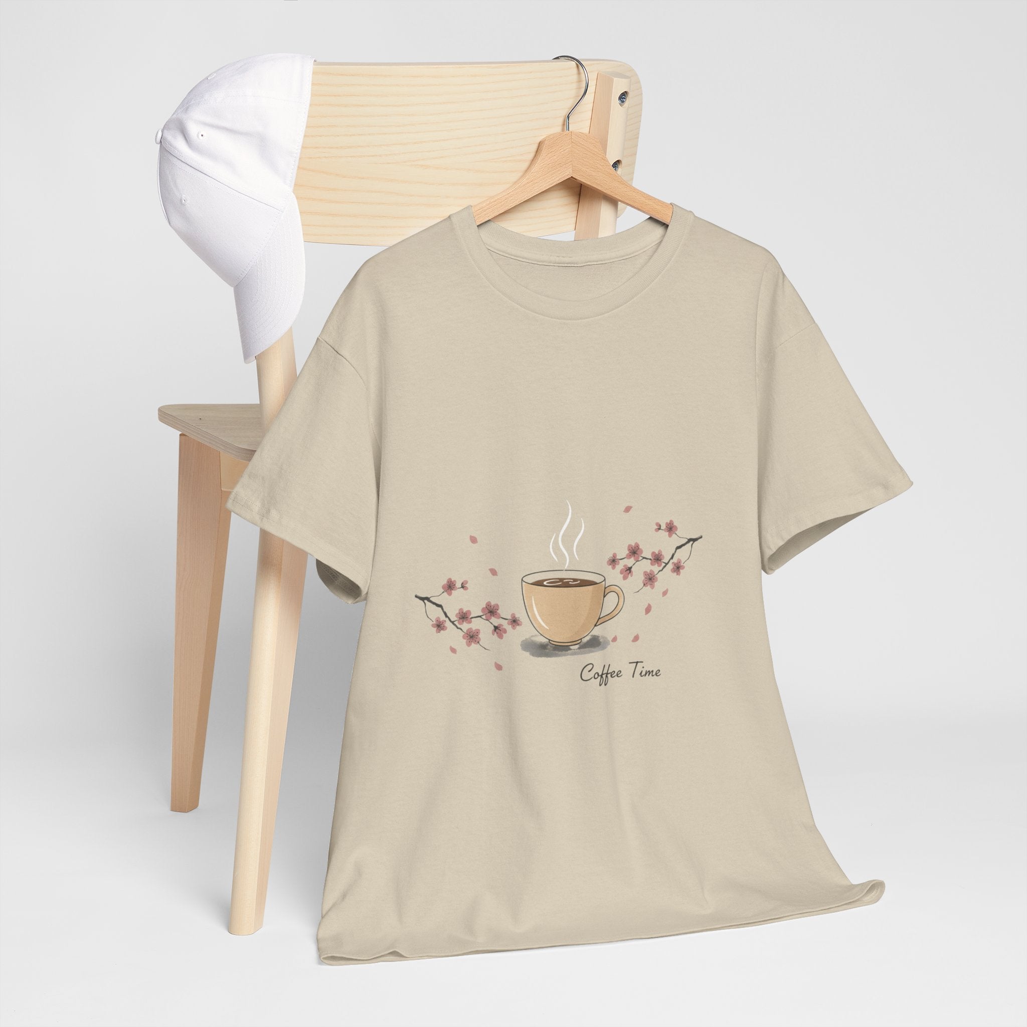 Coffee Time Women's Graphic T-Shirt — Floral Cup DTG Print