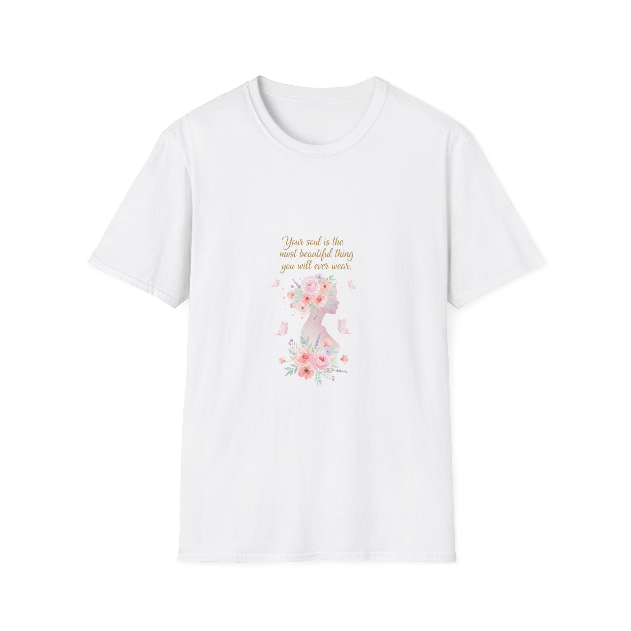 Floral Angel Tee | DTG Printed Women's Inspirational Graphic T-Shirt