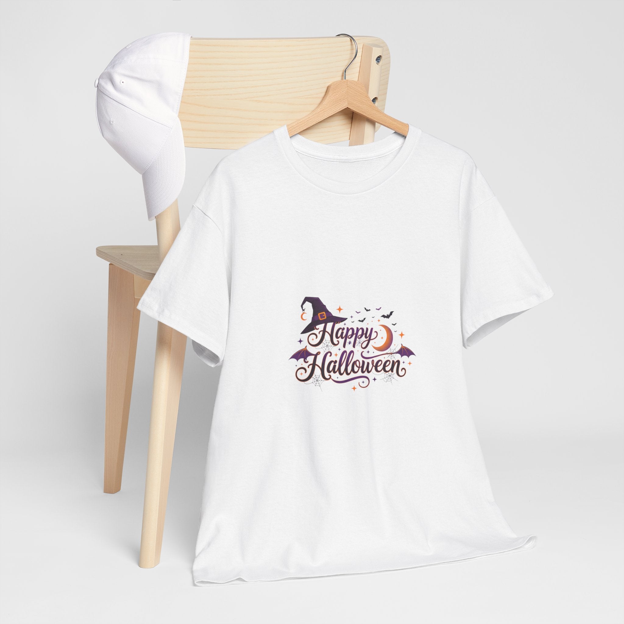 Halloween Witch Tee | Cute Moon & Hat Graphic Shirt | Unisex DTG