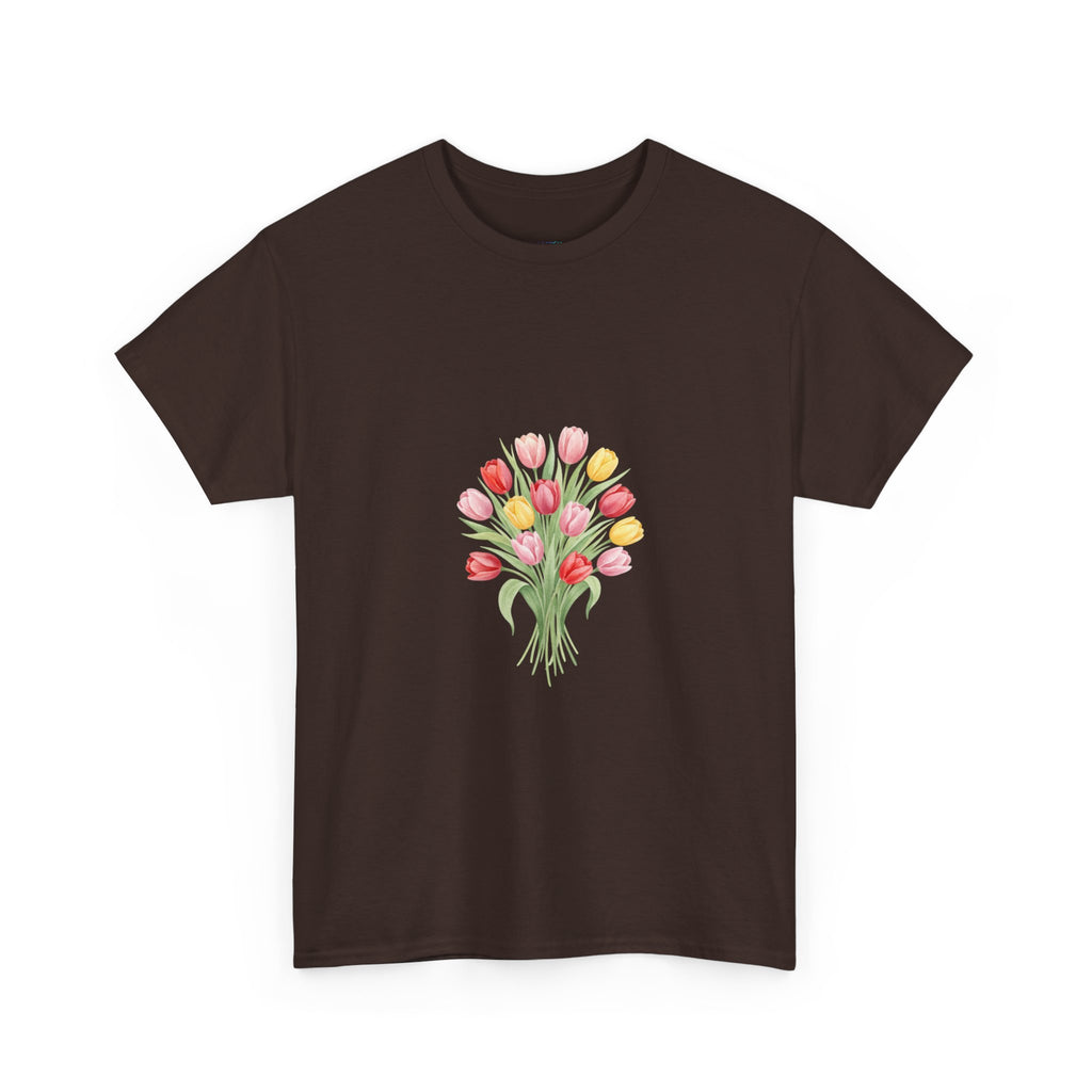 Tulip Bouquet Tee — Women's Watercolor Floral DTG Graphic T-Shirt