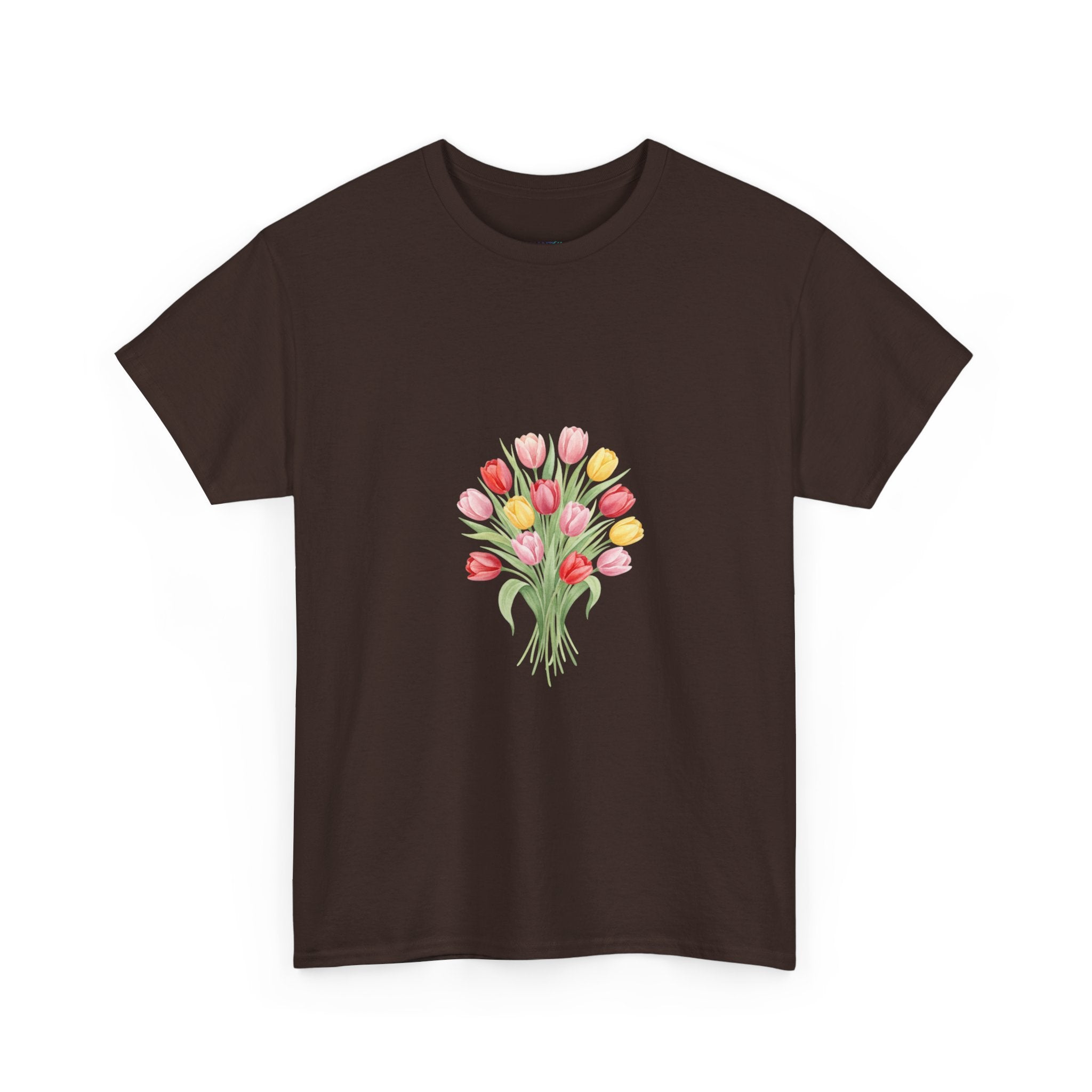 Tulip Bouquet Tee — Women's Watercolor Floral DTG Graphic T-Shirt