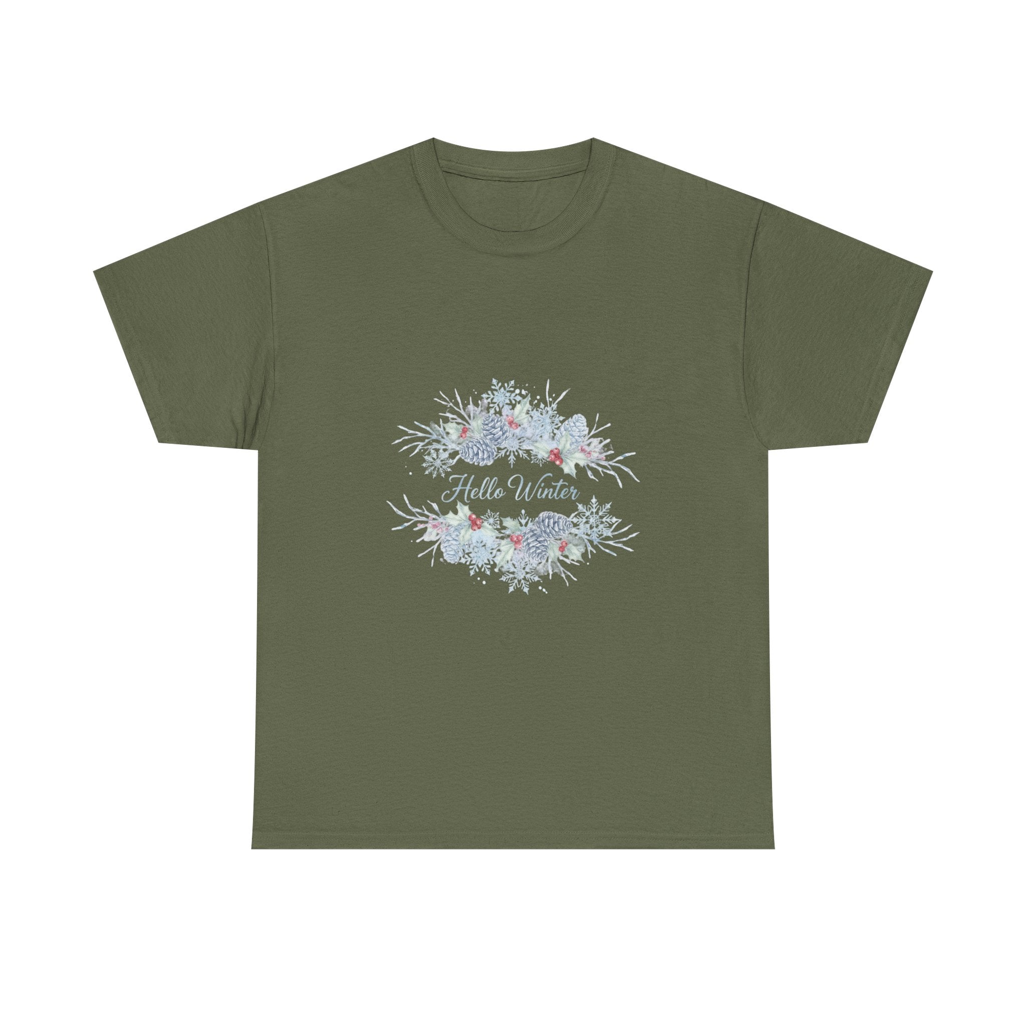 Floral Peace Tee — 'Hope & Light' Watercolour Wreath Cotton Shirt