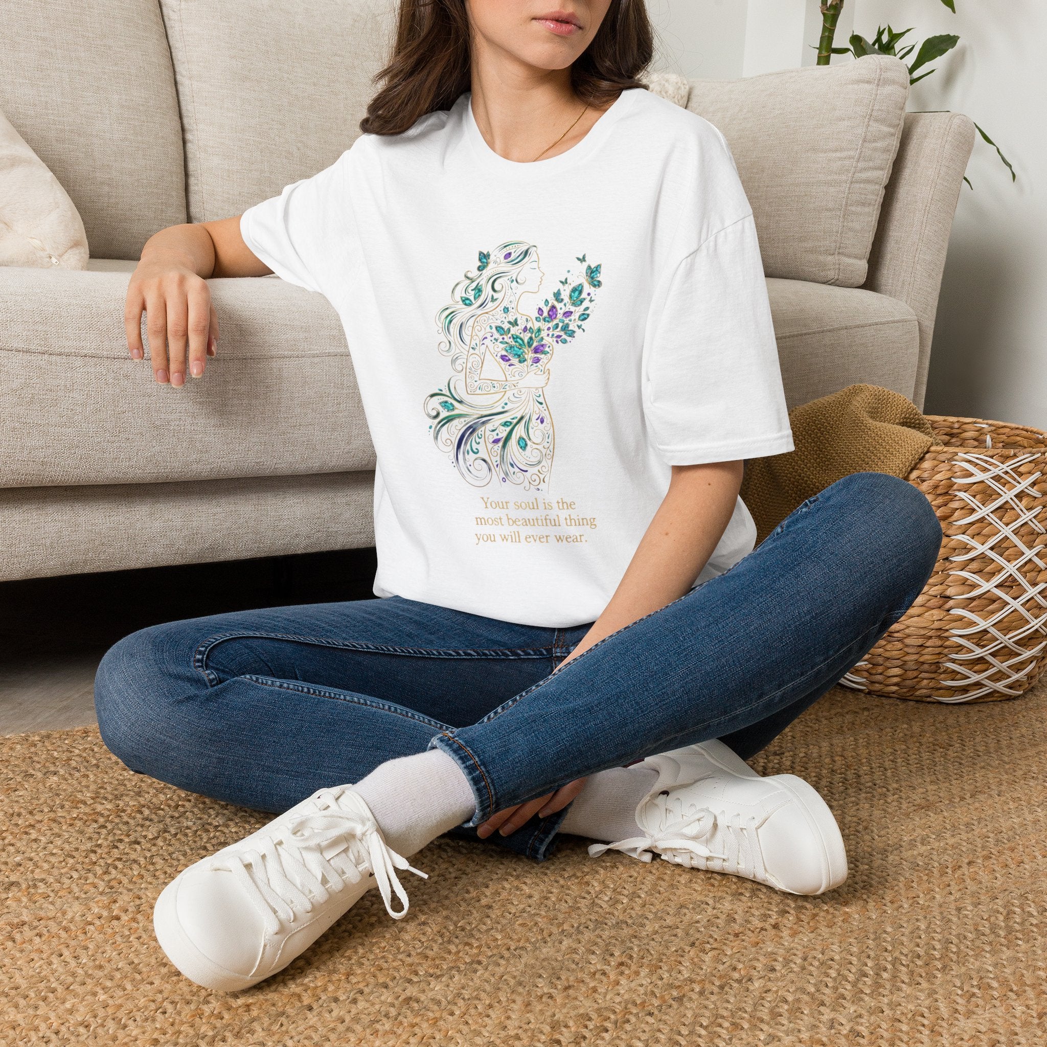 Floral Guitar Tee | DTG Printed Women's Graphic T-Shirt | Soul Quote Tee
