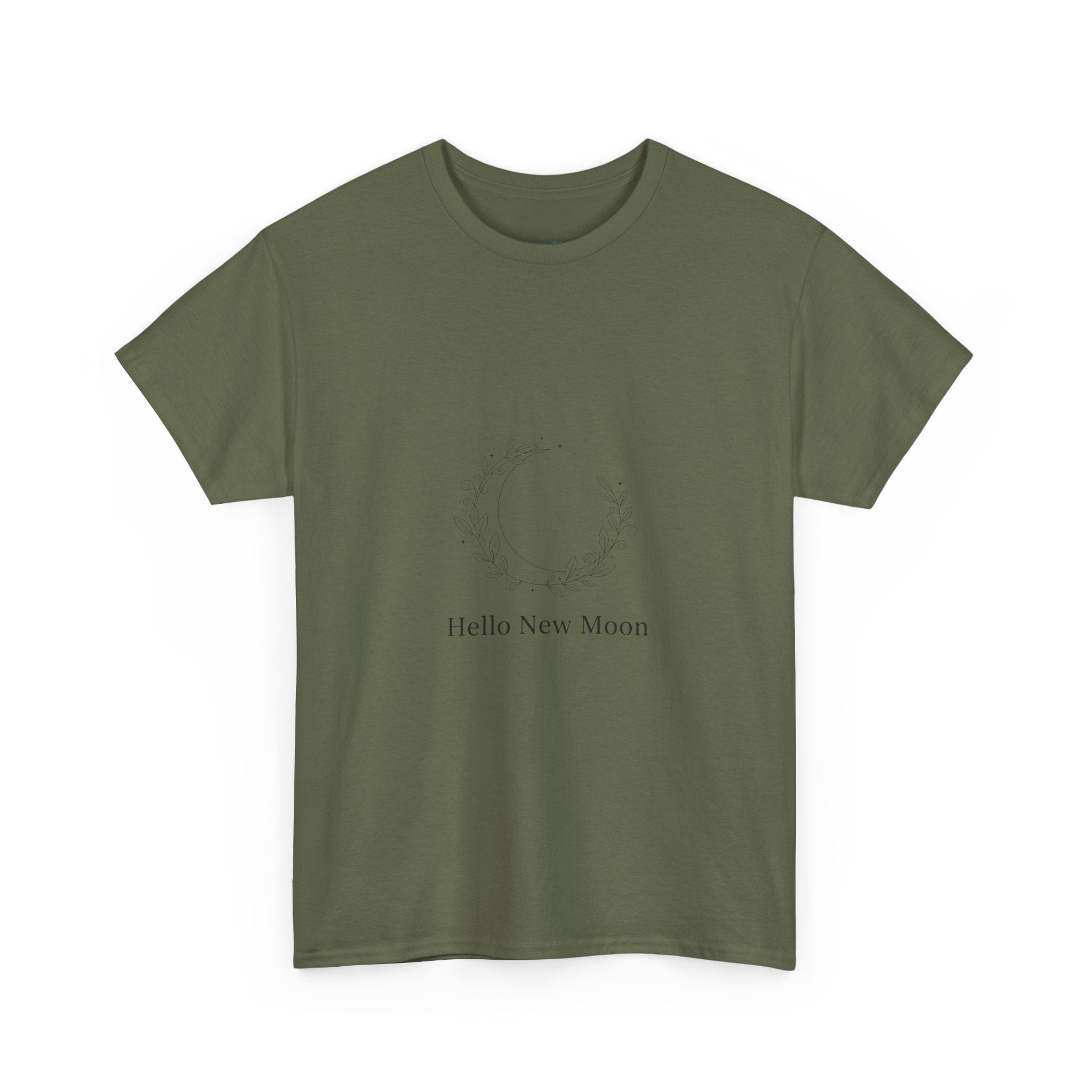 Hello New Moon Minimalist Unisex DTG T-Shirt