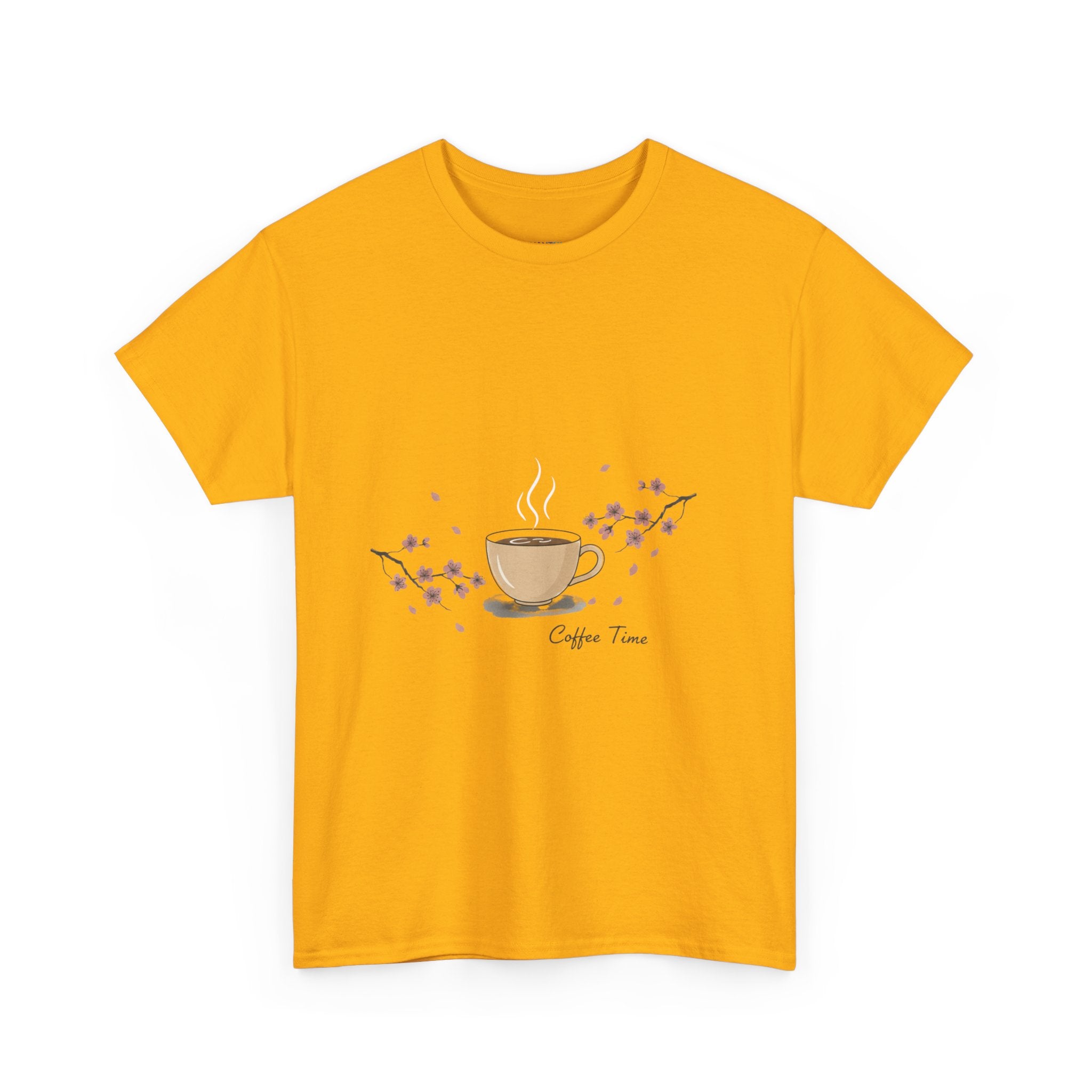 Coffee Time Women's Graphic T-Shirt — Floral Cup DTG Print
