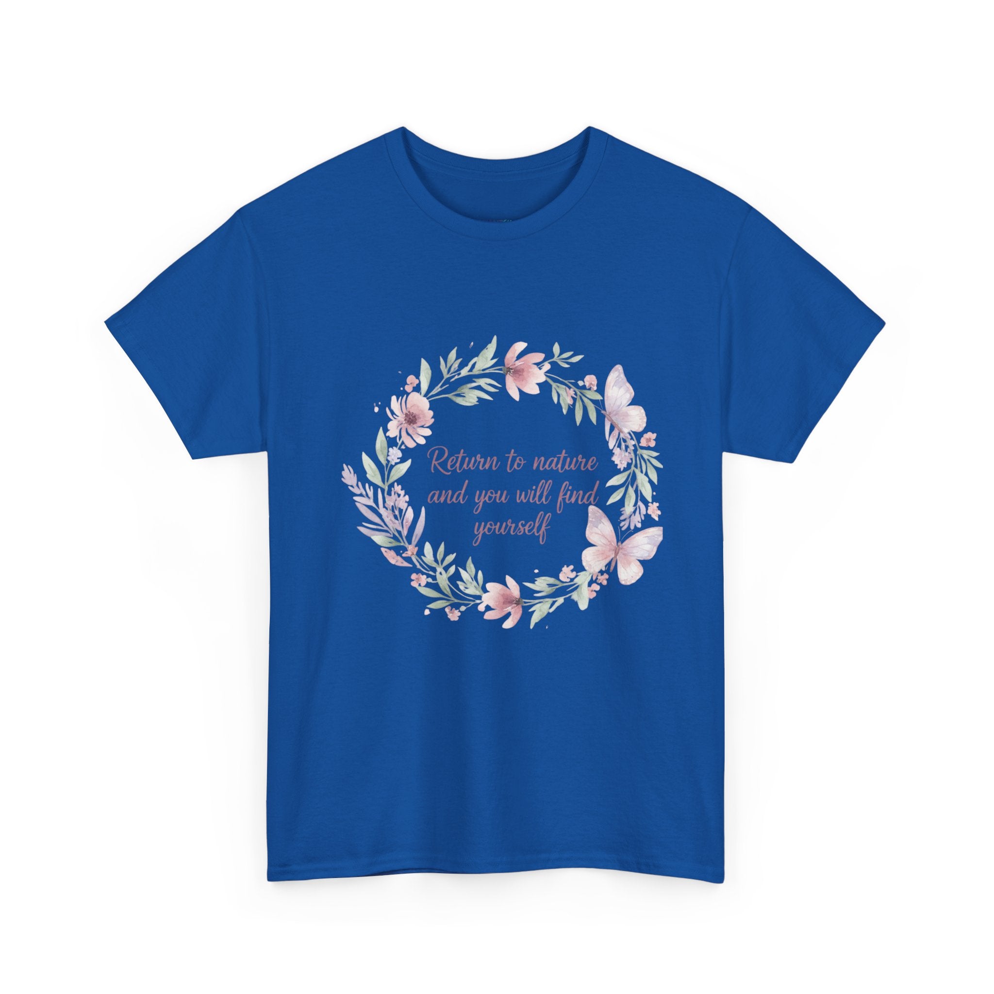 Return to Nature Floral Wreath Women's T-Shirt | DTG-Printed Inspirational Botanical Tee