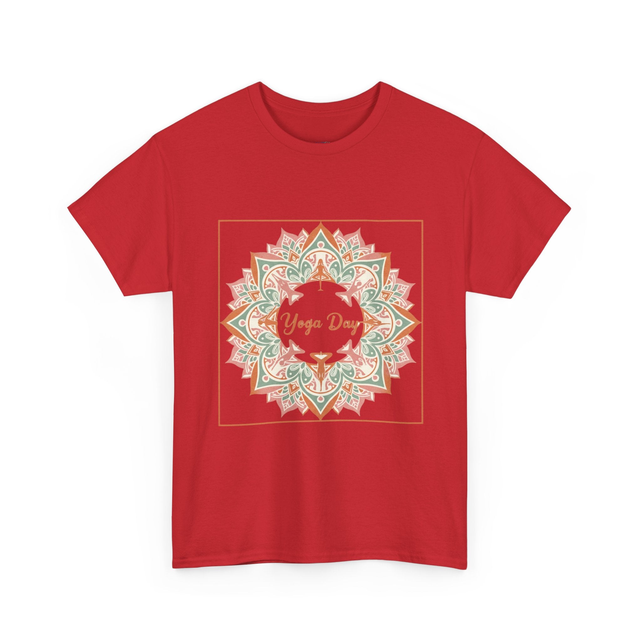 Yoga Day Mandala T-Shirt — Floral Spiritual Yoga Tee