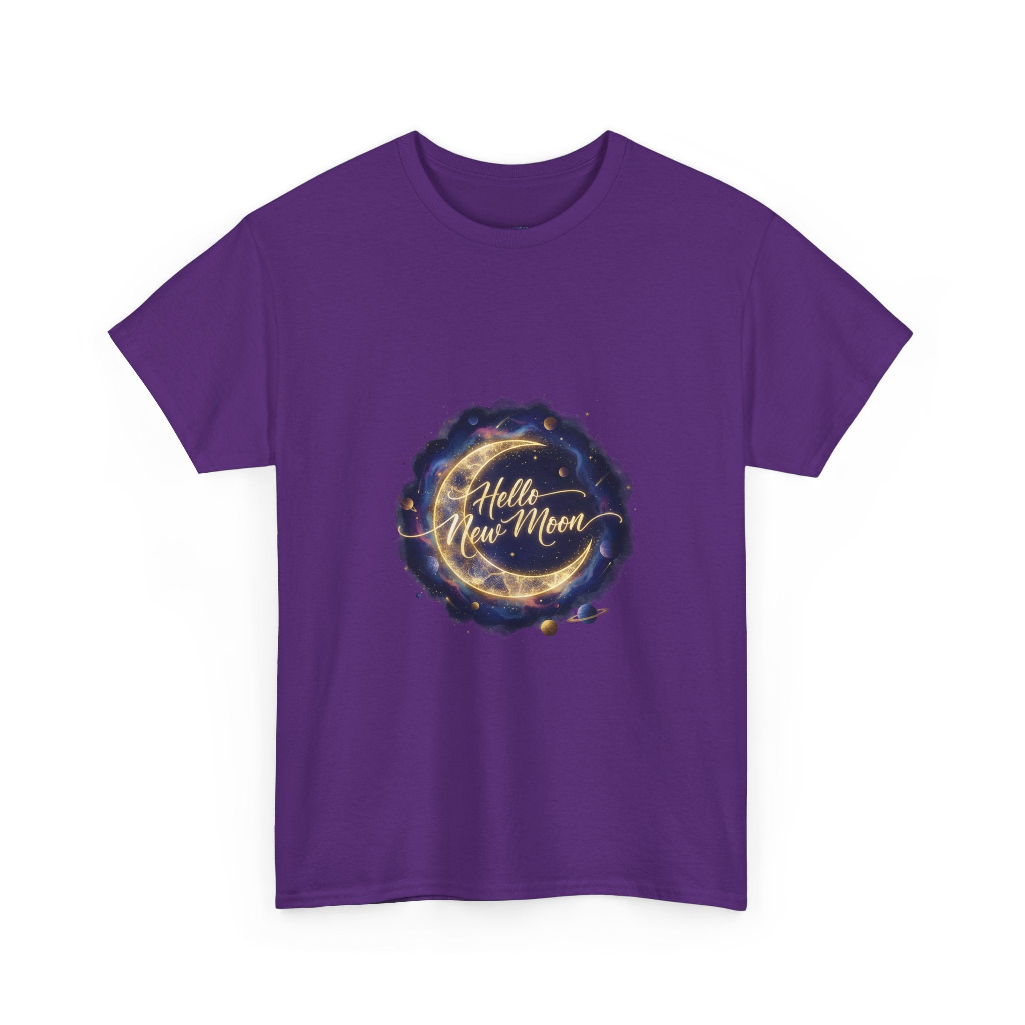 Hello New Moon Celestial Unisex DTG T-Shirt
