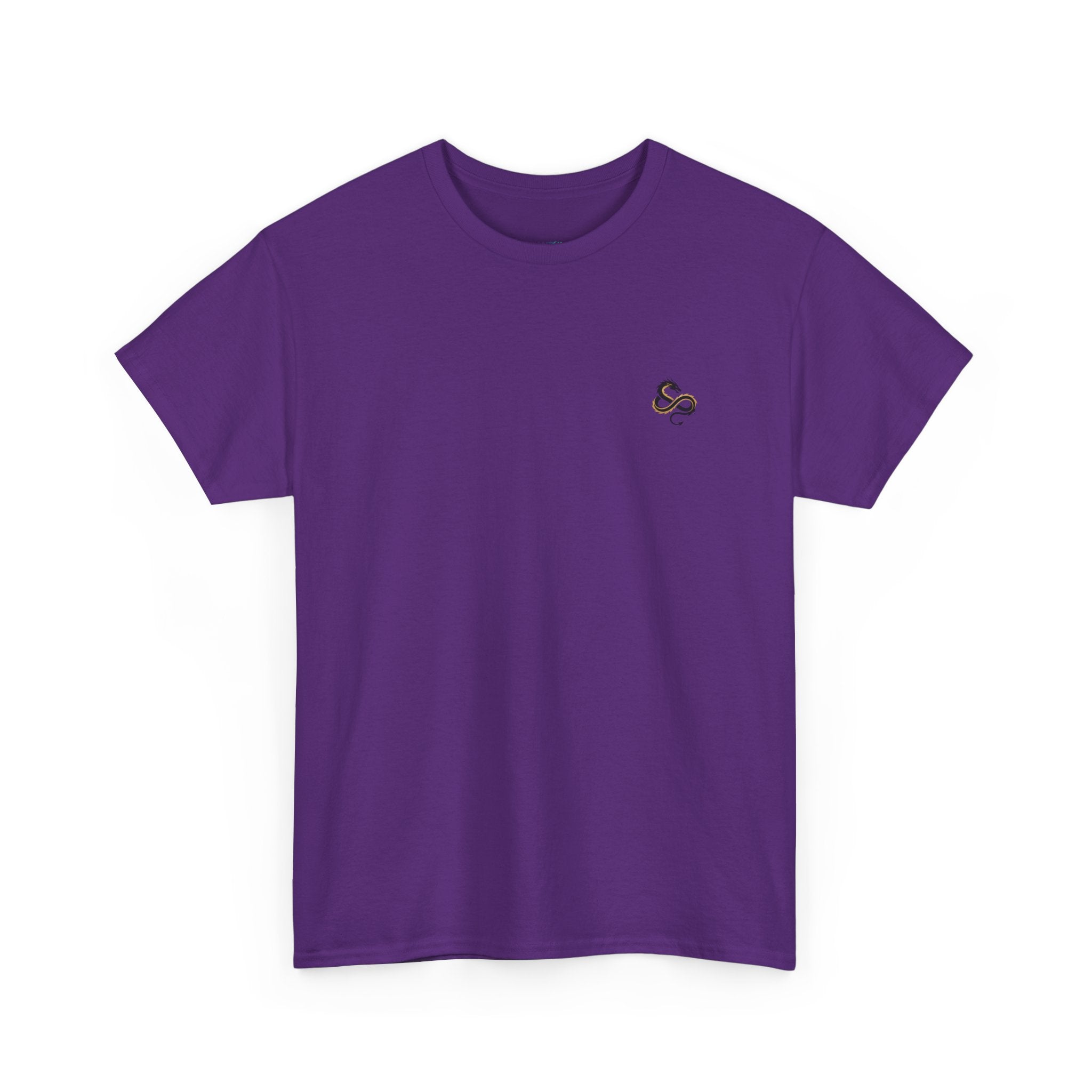 Golden Dragon Back Print Men's T-Shirt — DTG Printed Vintage Oriental Cotton Tee