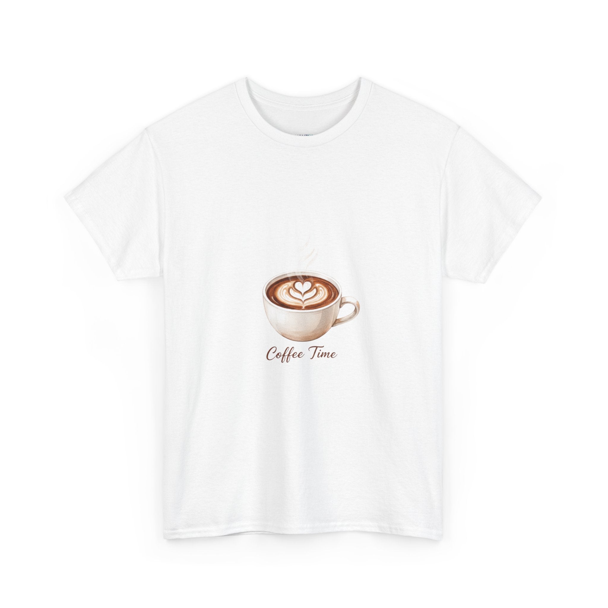 Coffee Time Unisex Graphic T-Shirt — Latte Art DTG Print