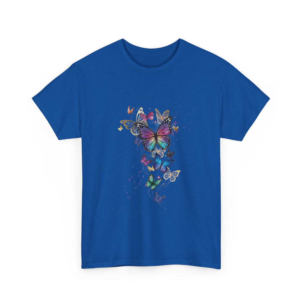 Butterfly Cascade Women's Graphic T-Shirt — DTG Floral Flutter Print