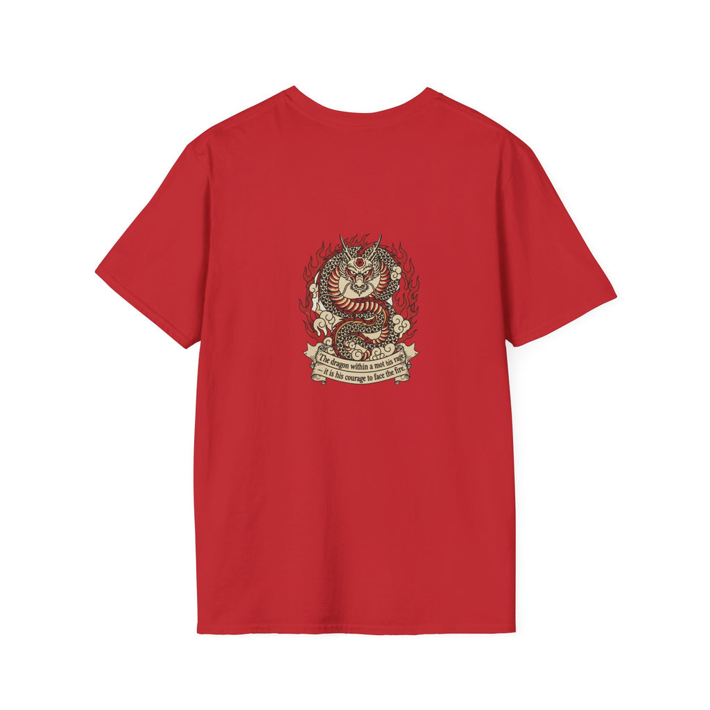 Men's Graphic Tee — Flaming Snake Crest with "Born to Rise" Banner