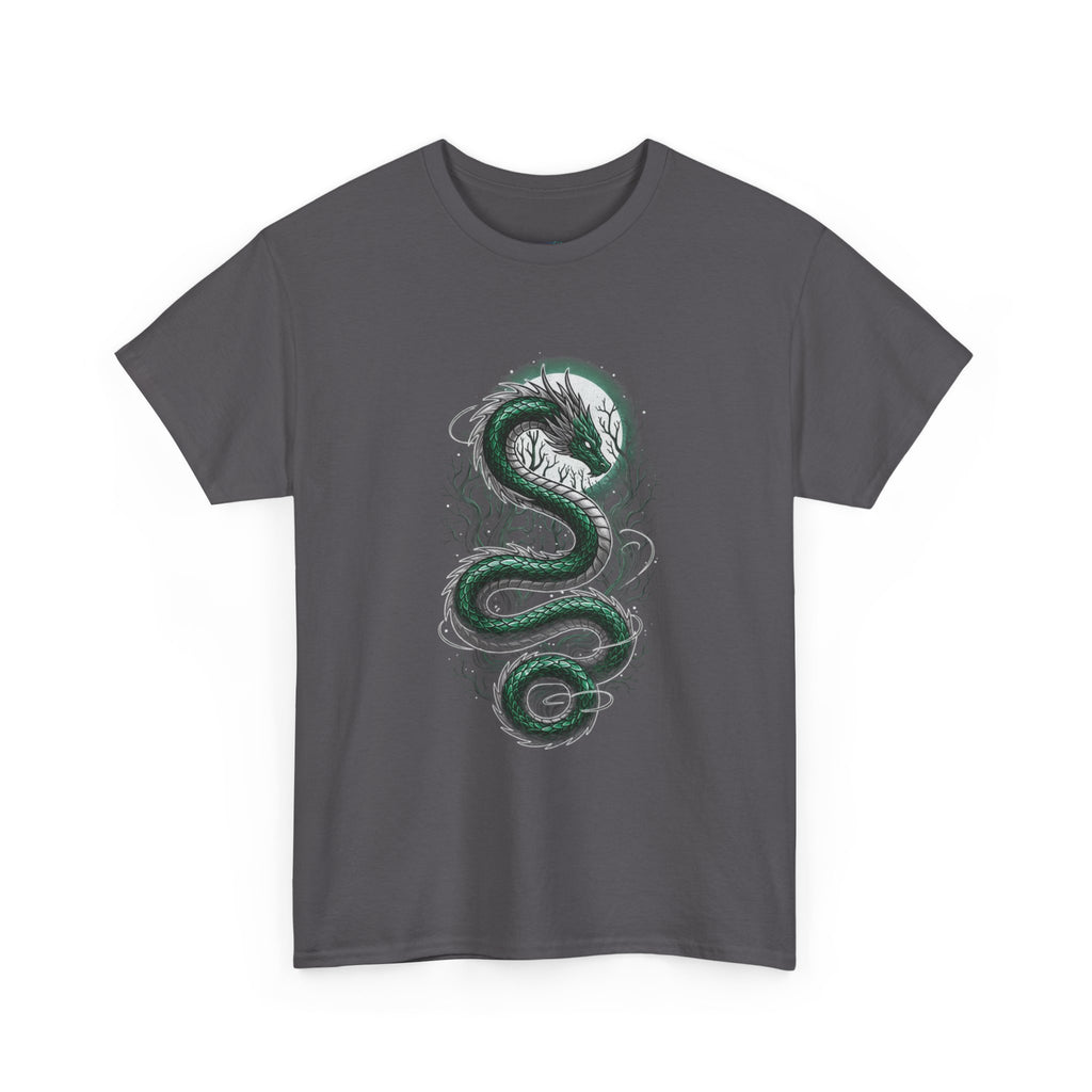 Green Serpent Branches Men's T-Shirt — DTG Printed Cotton Tee