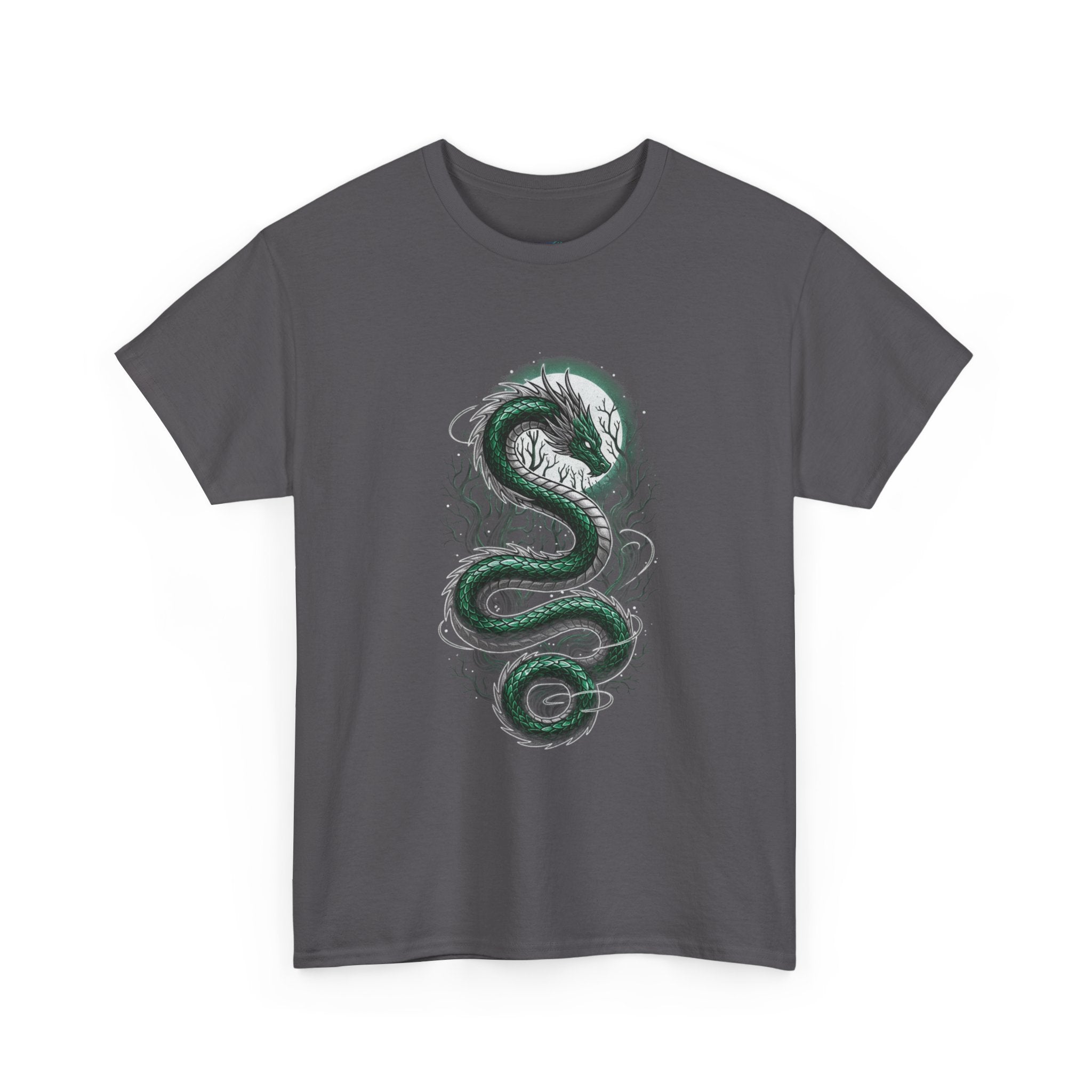 Green Serpent Branches Men's T-Shirt — DTG Printed Cotton Tee