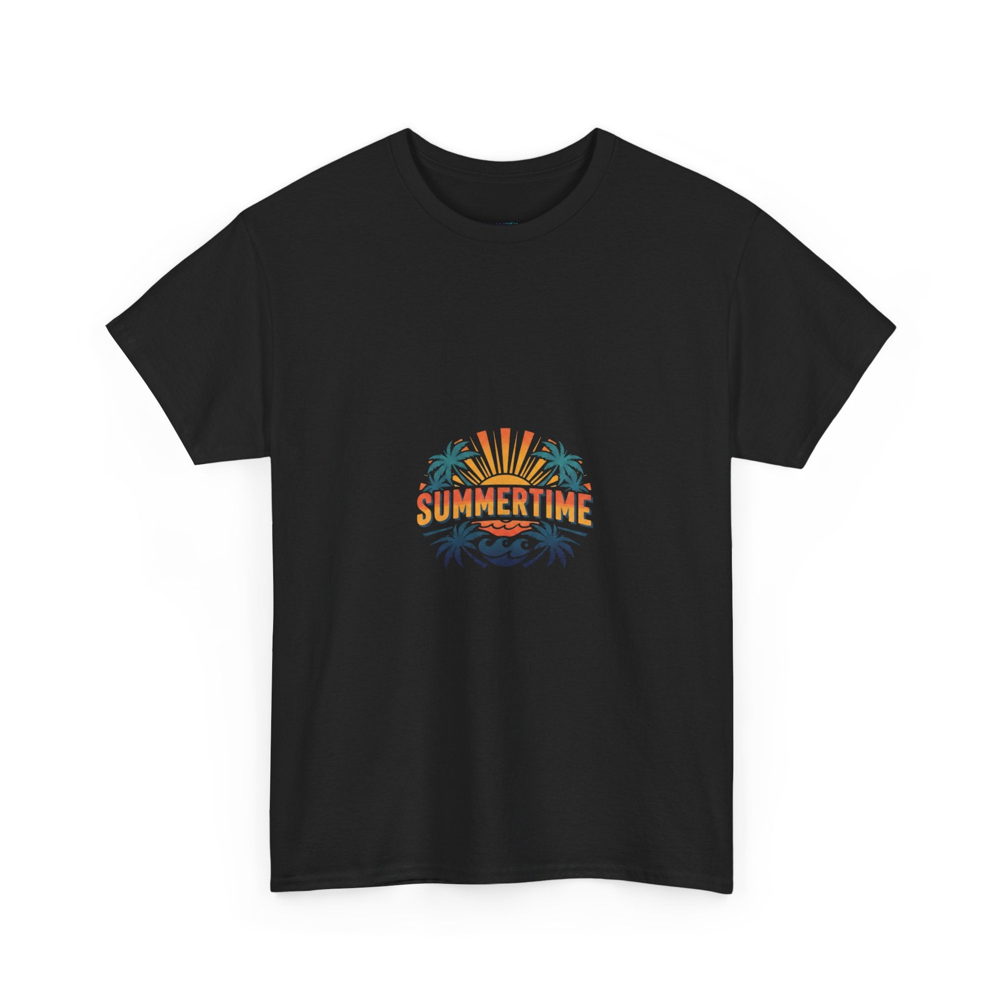 Summertime Retro Palm Tee — Men's Graphic Beach T-Shirt