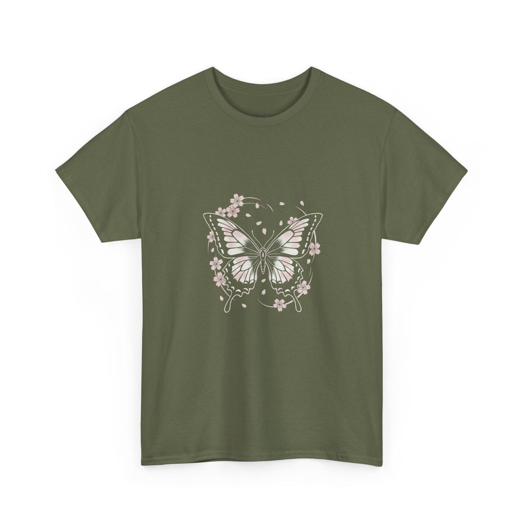 Butterfly Floral Tee — Women's Pastel Graphic T-Shirt