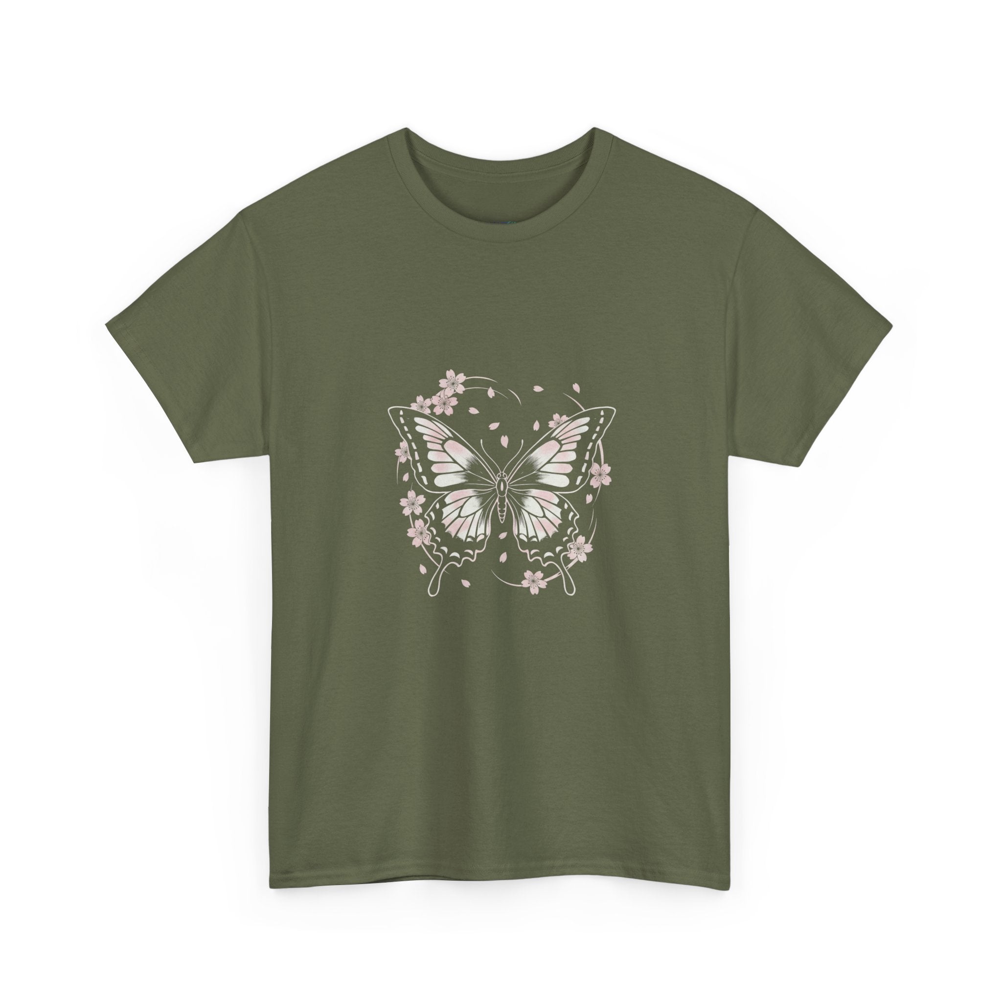Butterfly Floral Tee — Women's Pastel Graphic T-Shirt