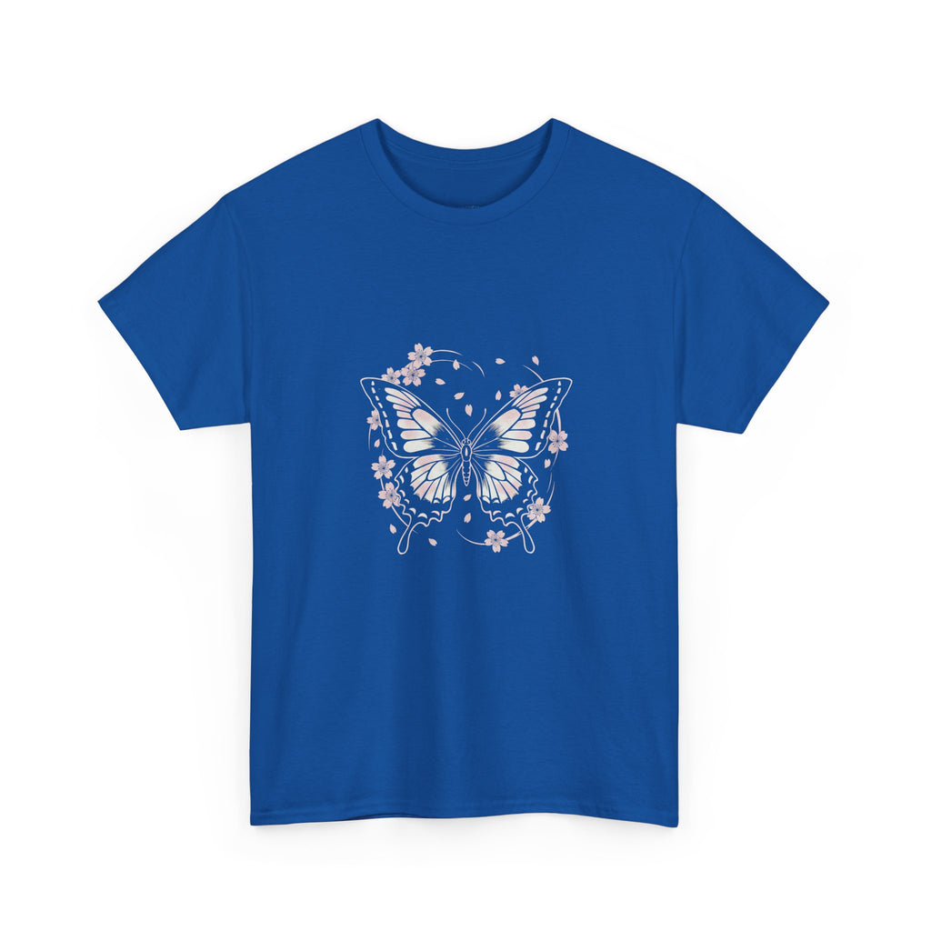 Butterfly Floral Tee — Women's Pastel Graphic T-Shirt