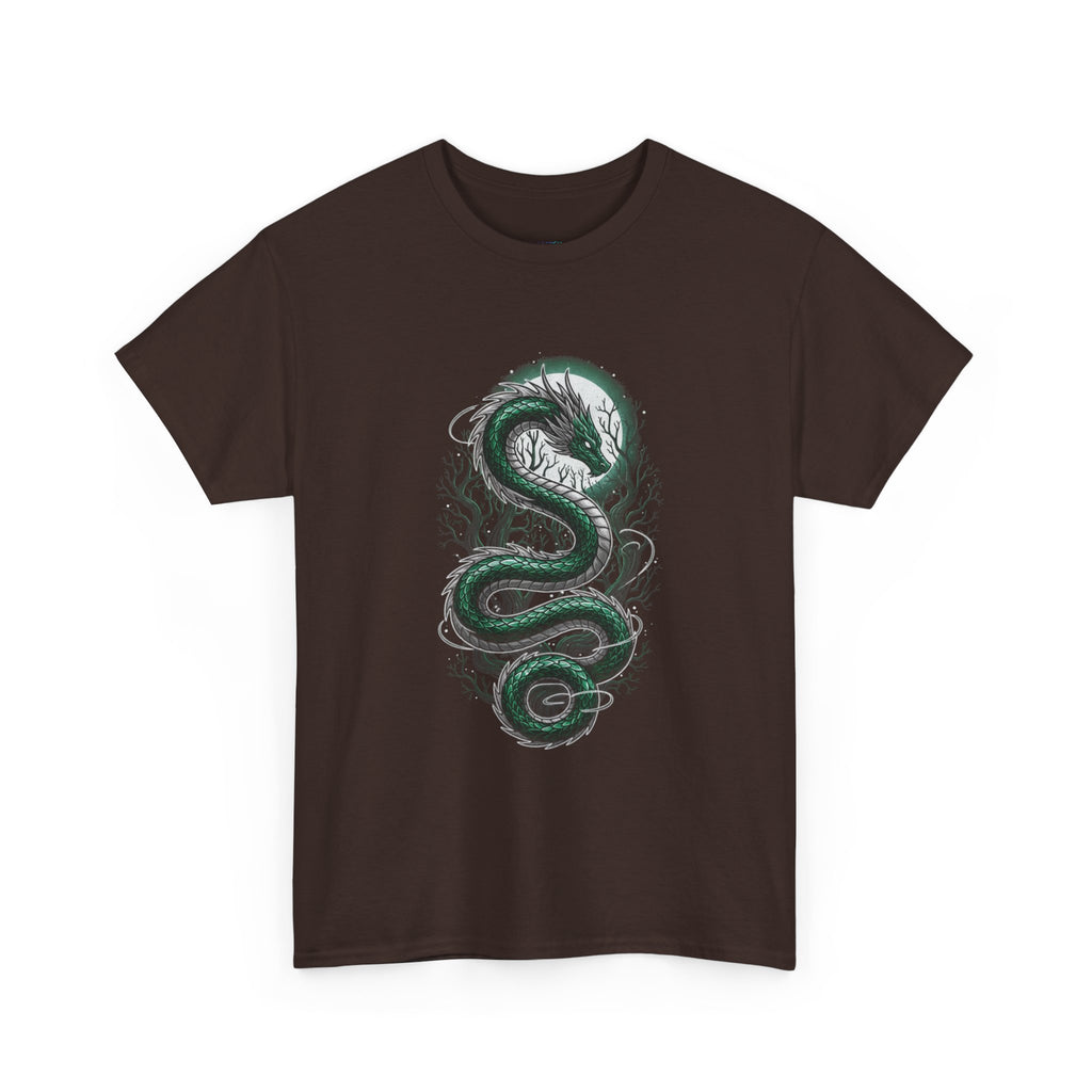 Green Serpent Branches Men's T-Shirt — DTG Printed Cotton Tee