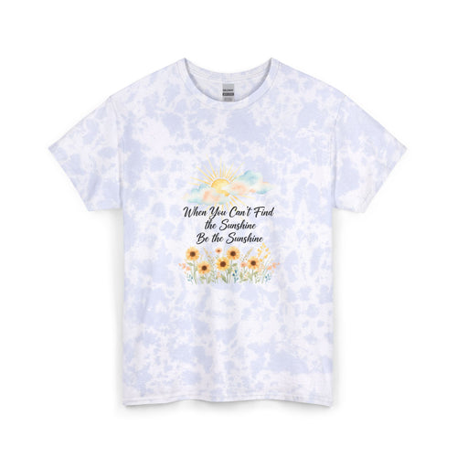Be the Sunshine Tie-Dye Graphic Tee | Women's DTG-Printed Floral Cotton T-Shirt