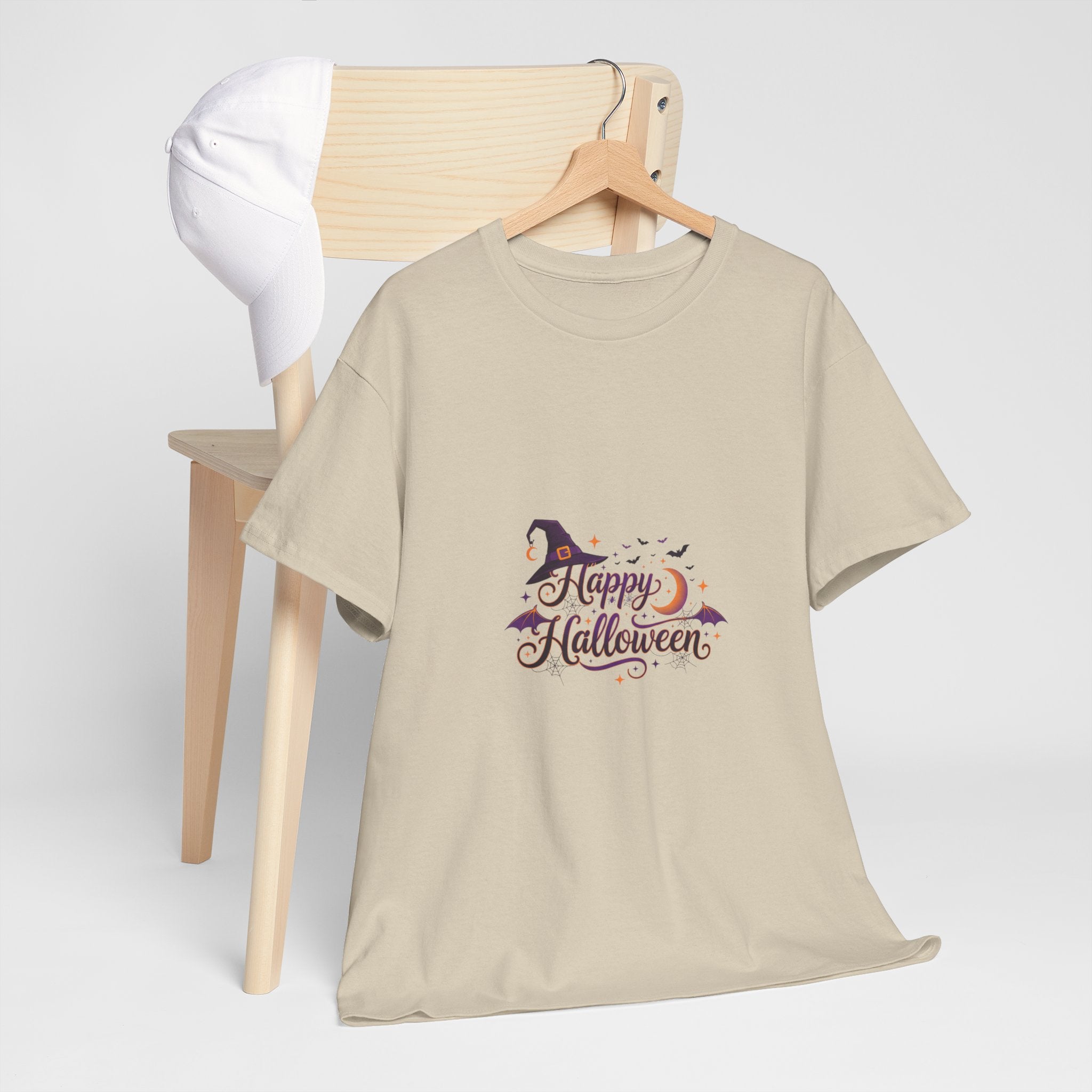 Halloween Witch Tee | Cute Moon & Hat Graphic Shirt | Unisex DTG