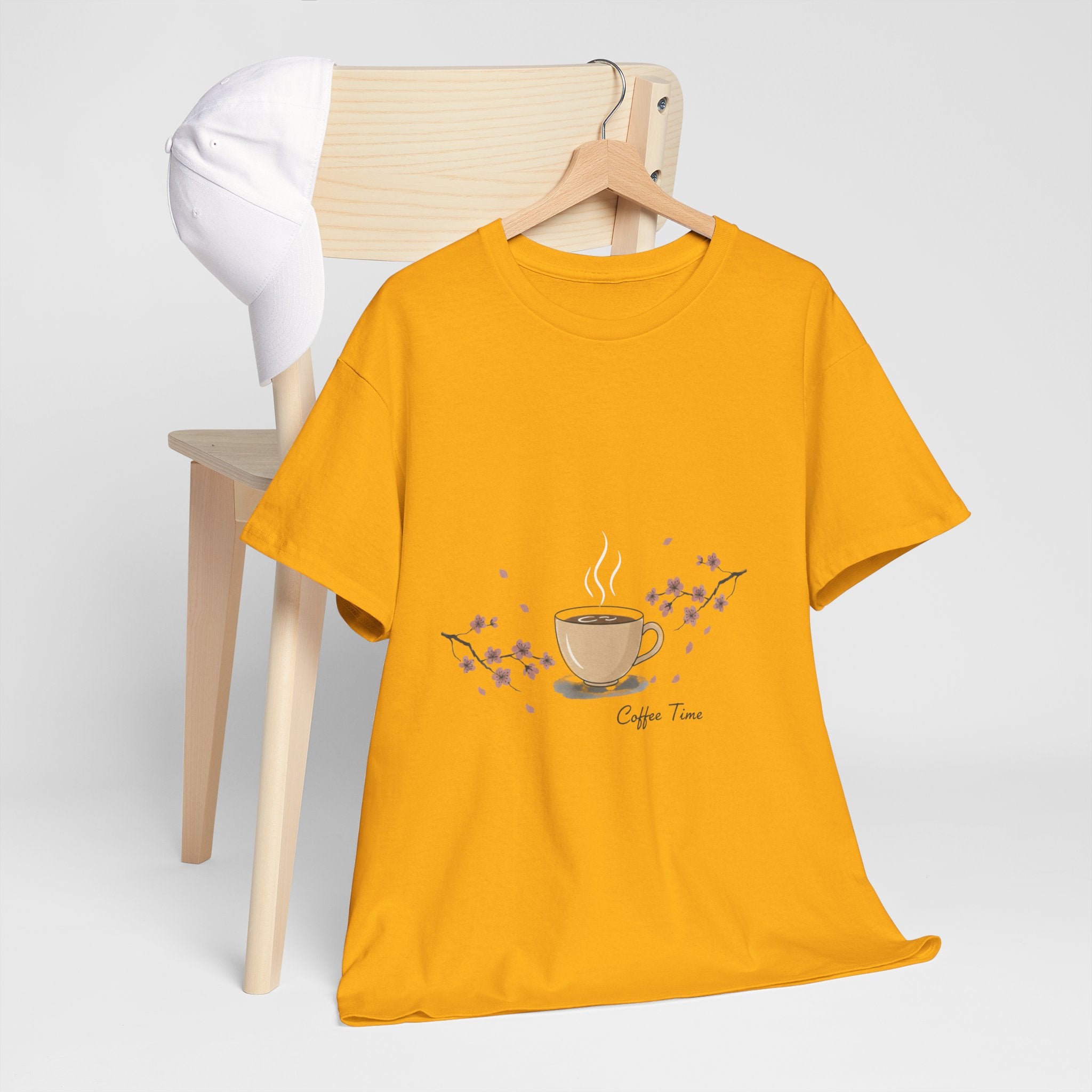 Coffee Time Women's Graphic T-Shirt — Floral Cup DTG Print