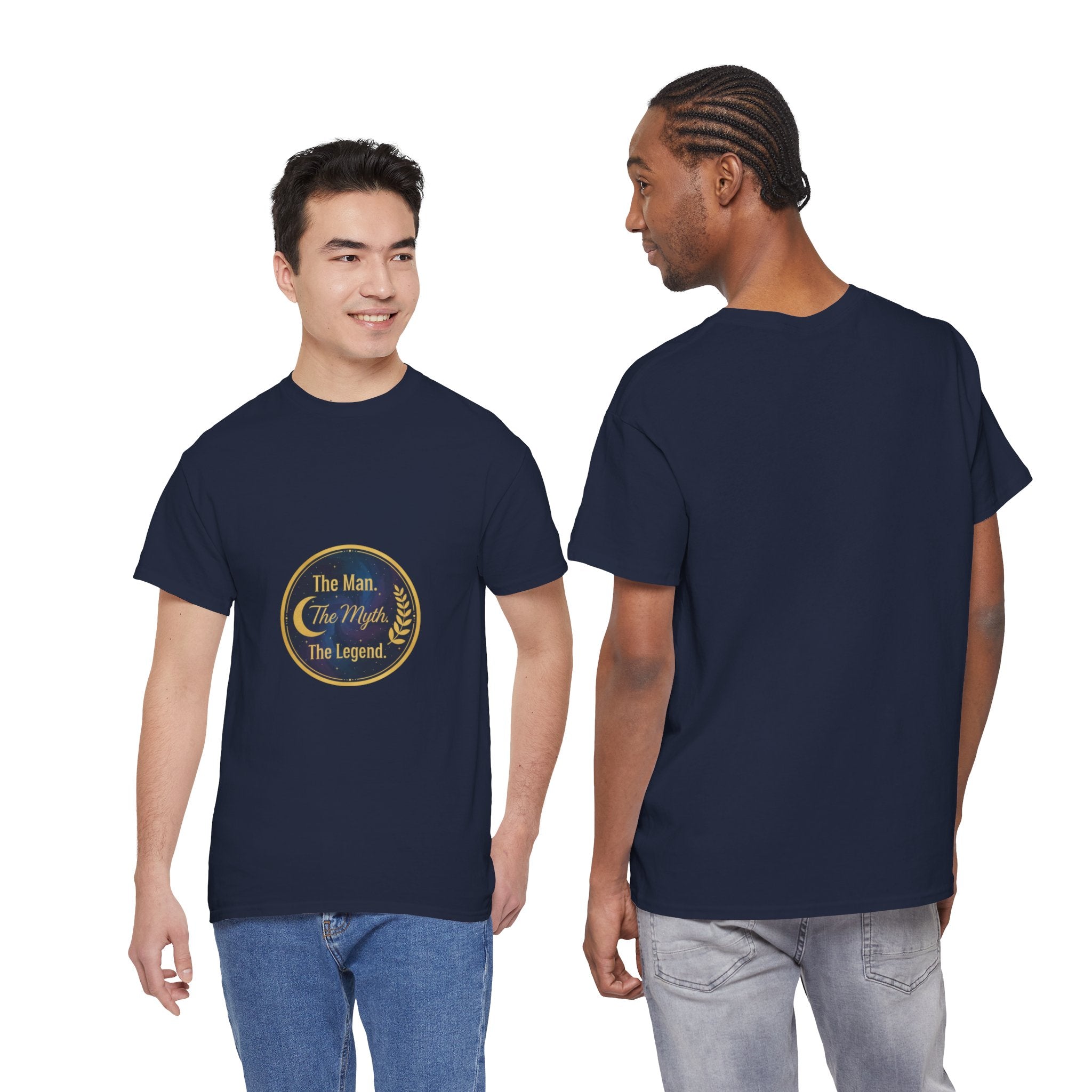 The Man. The Myth. The Legend. Men's T-Shirt — Vintage Badge Graphic Tee | DTG Print