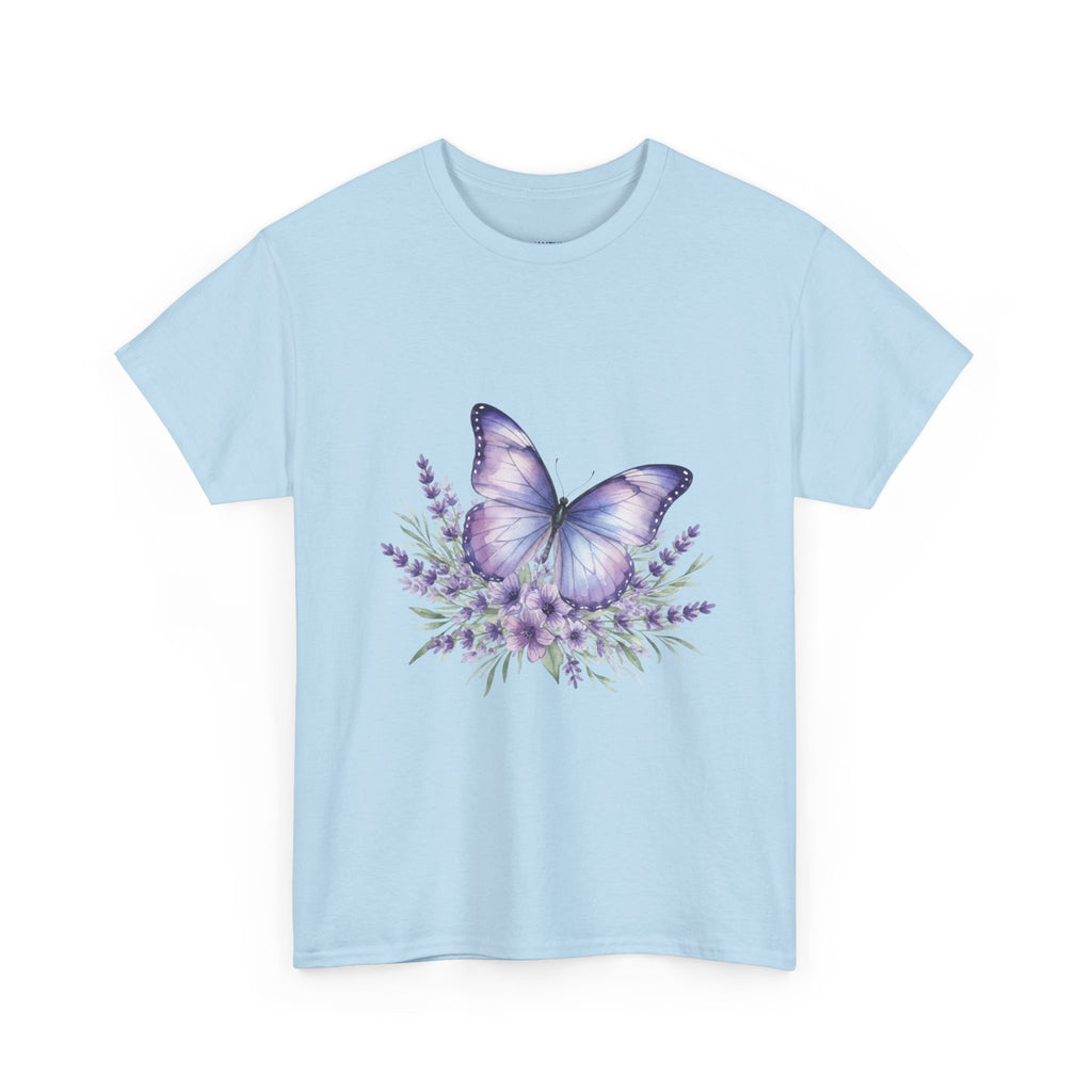 Butterfly Lavender Tee — Women's Floral DTG Graphic T-Shirt