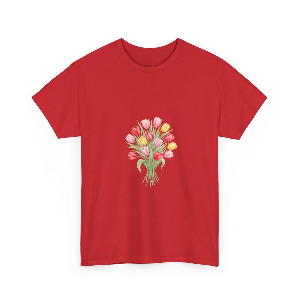 Tulip Bouquet Tee — Women's Watercolor Floral DTG Graphic T-Shirt