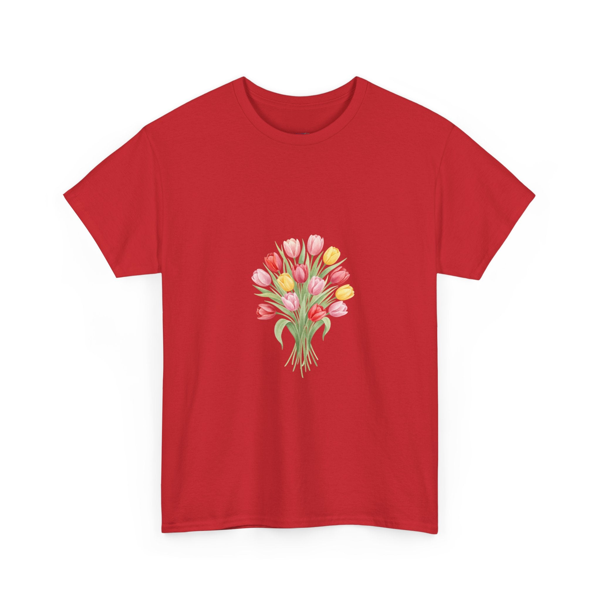 Tulip Bouquet Tee — Women's Watercolor Floral DTG Graphic T-Shirt