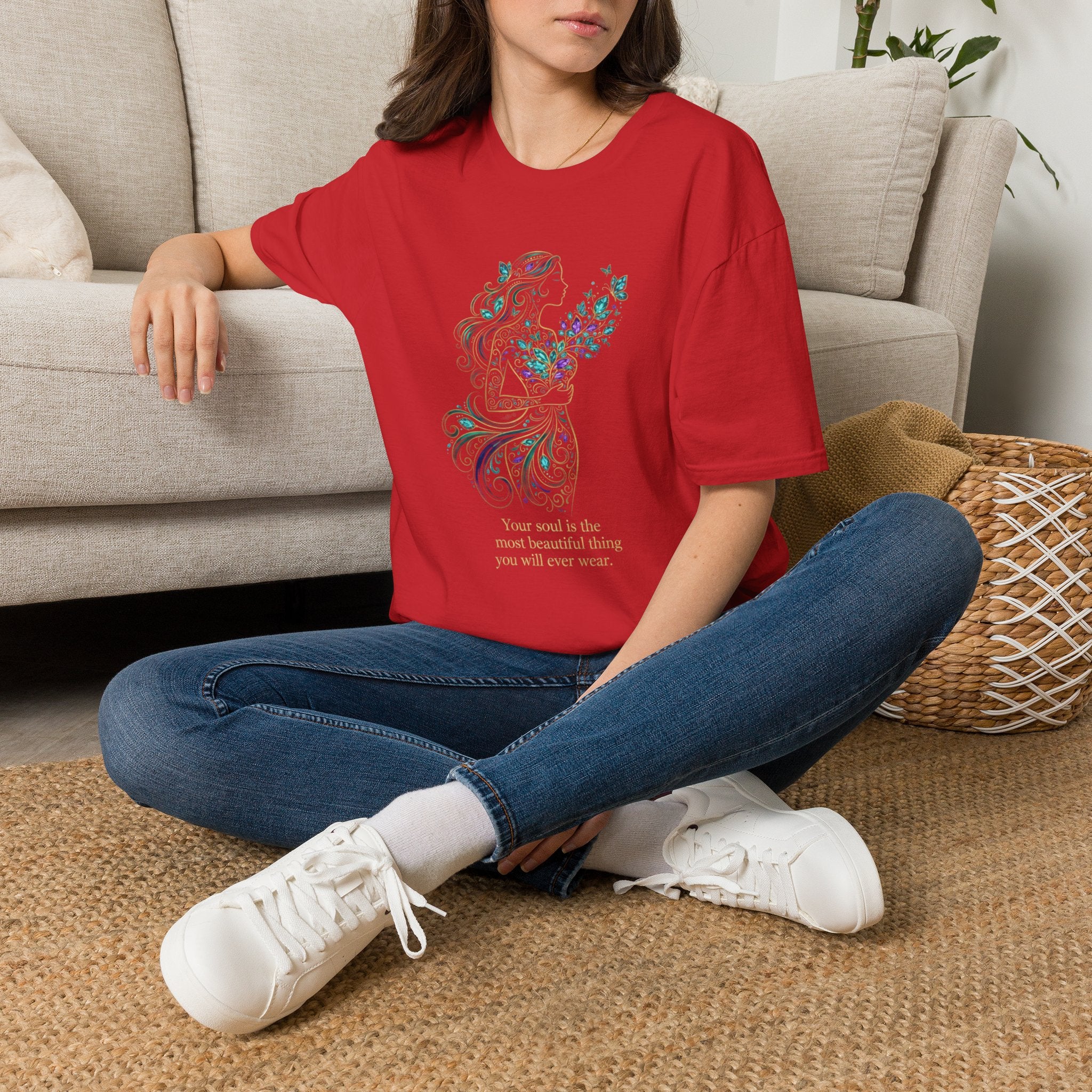 Floral Guitar Tee | DTG Printed Women's Graphic T-Shirt | Soul Quote Tee
