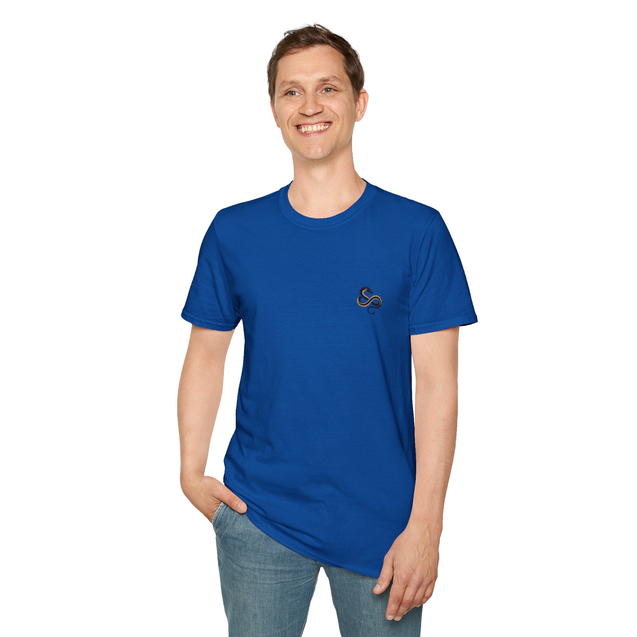 Men's Graphic Tee — Flaming Snake Crest with "Born to Rise" Banner