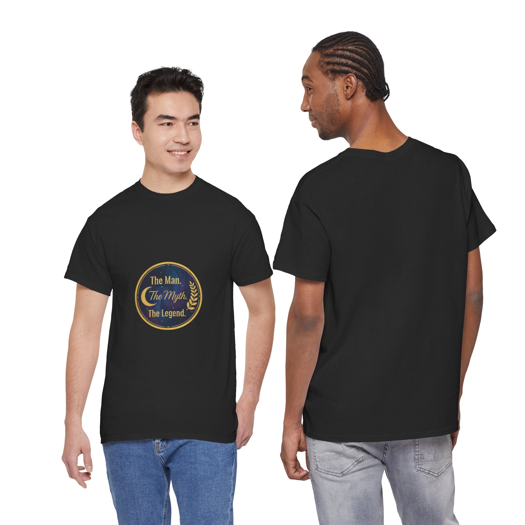 The Man. The Myth. The Legend. Men's T-Shirt — Vintage Badge Graphic Tee | DTG Print