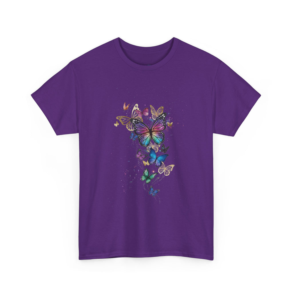 Butterfly Cascade Women's Graphic T-Shirt — DTG Floral Flutter Print