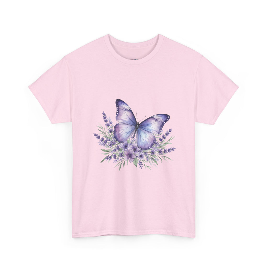Butterfly Lavender Tee — Women's Floral DTG Graphic T-Shirt