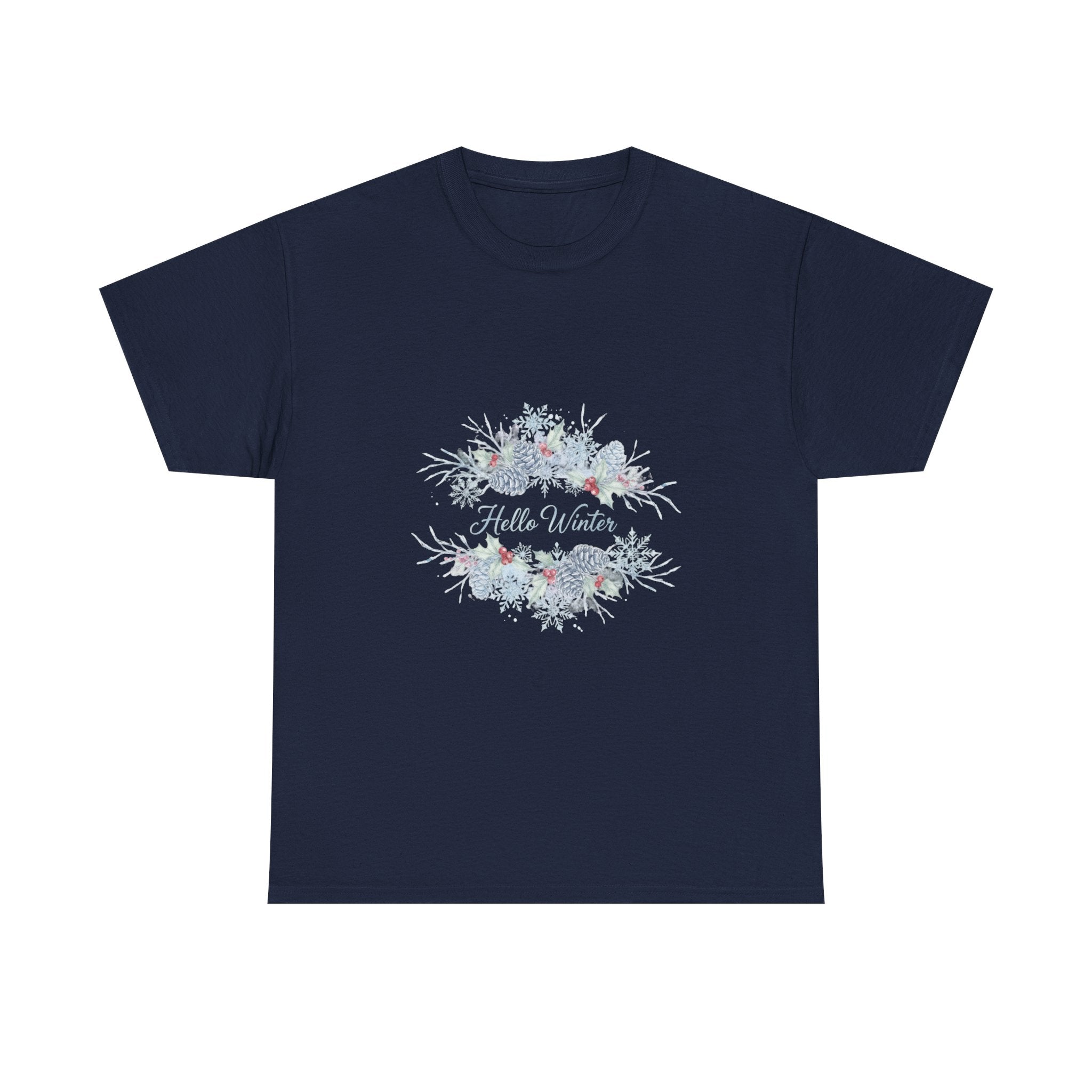 Floral Peace Tee — 'Hope & Light' Watercolour Wreath Cotton Shirt