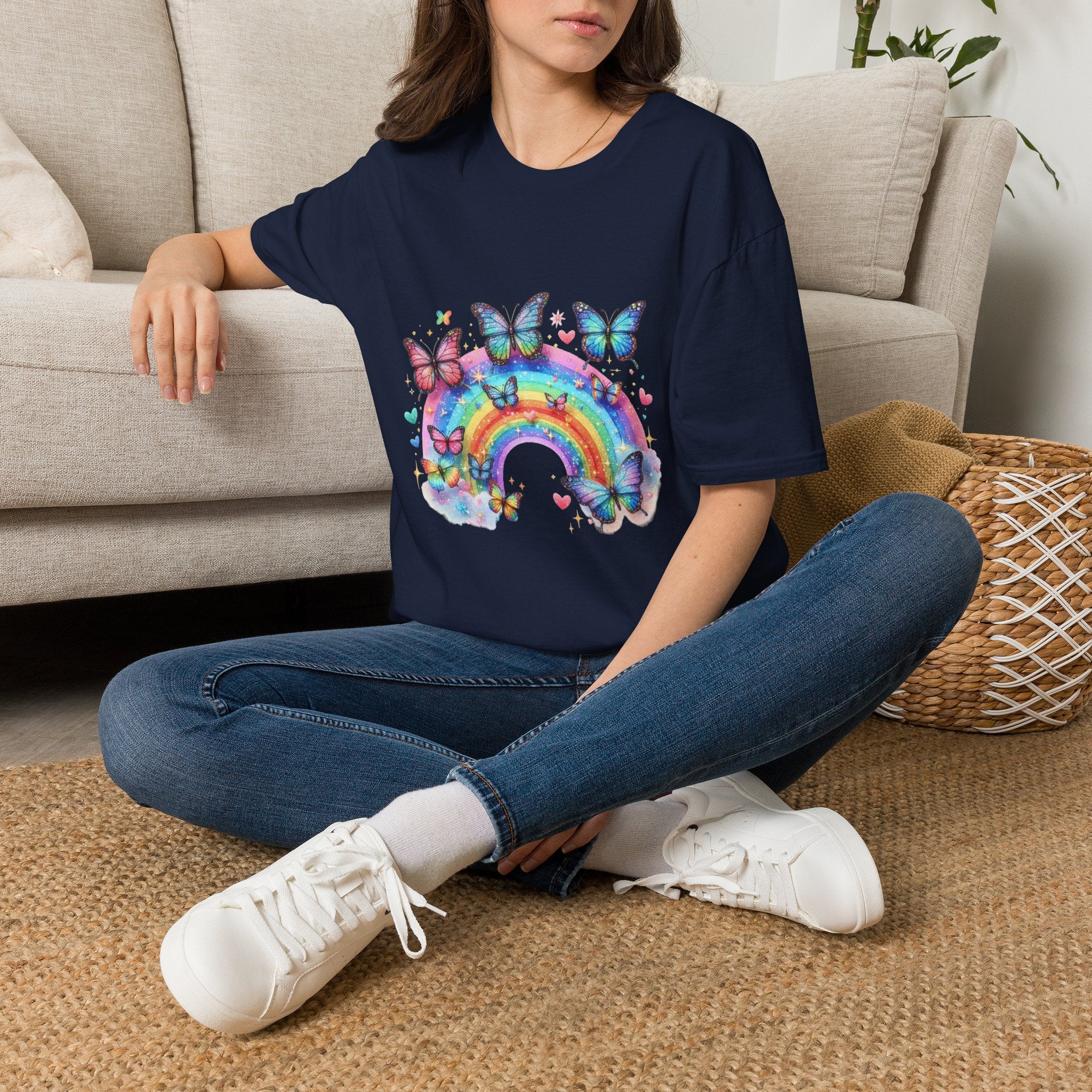 Women's Butterfly Rainbow T-Shirt
