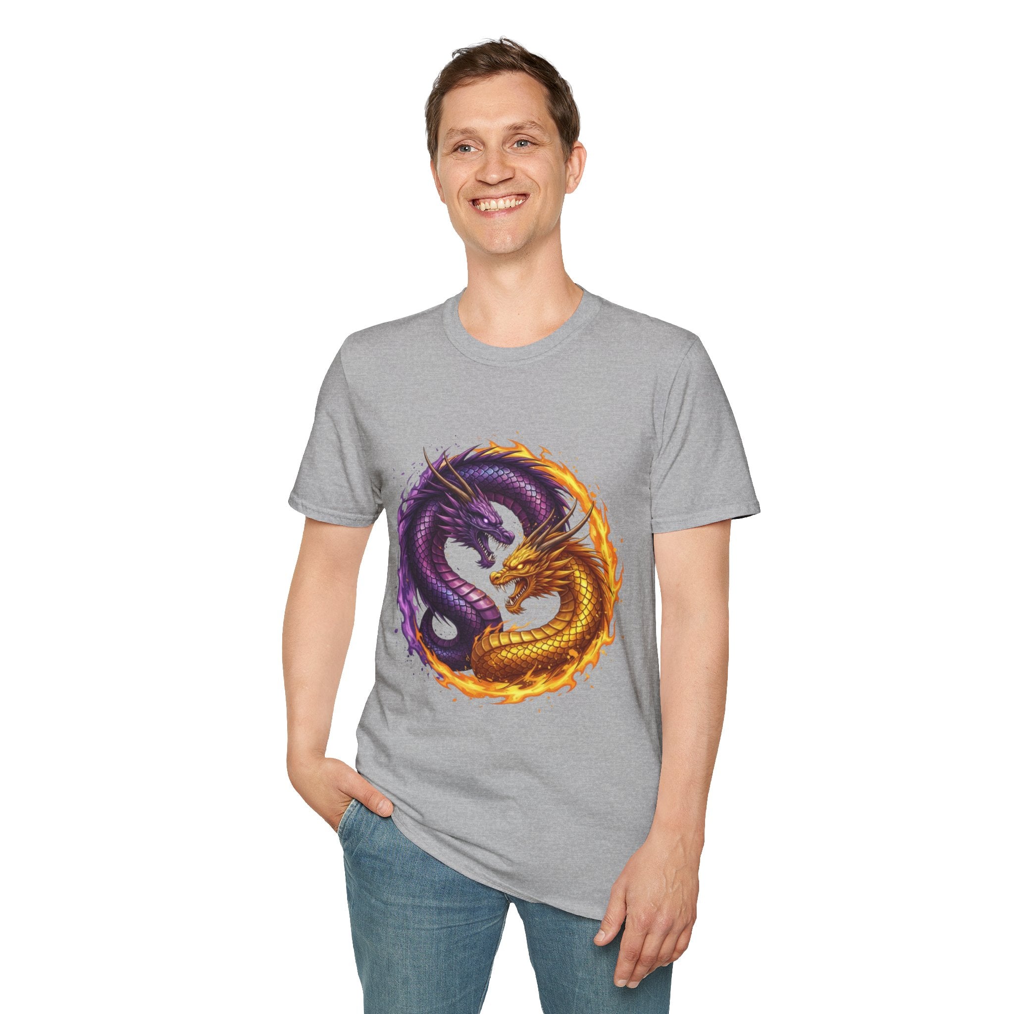Dragon Yin Yang T-Shirt — Men's DTG Graphic Tee