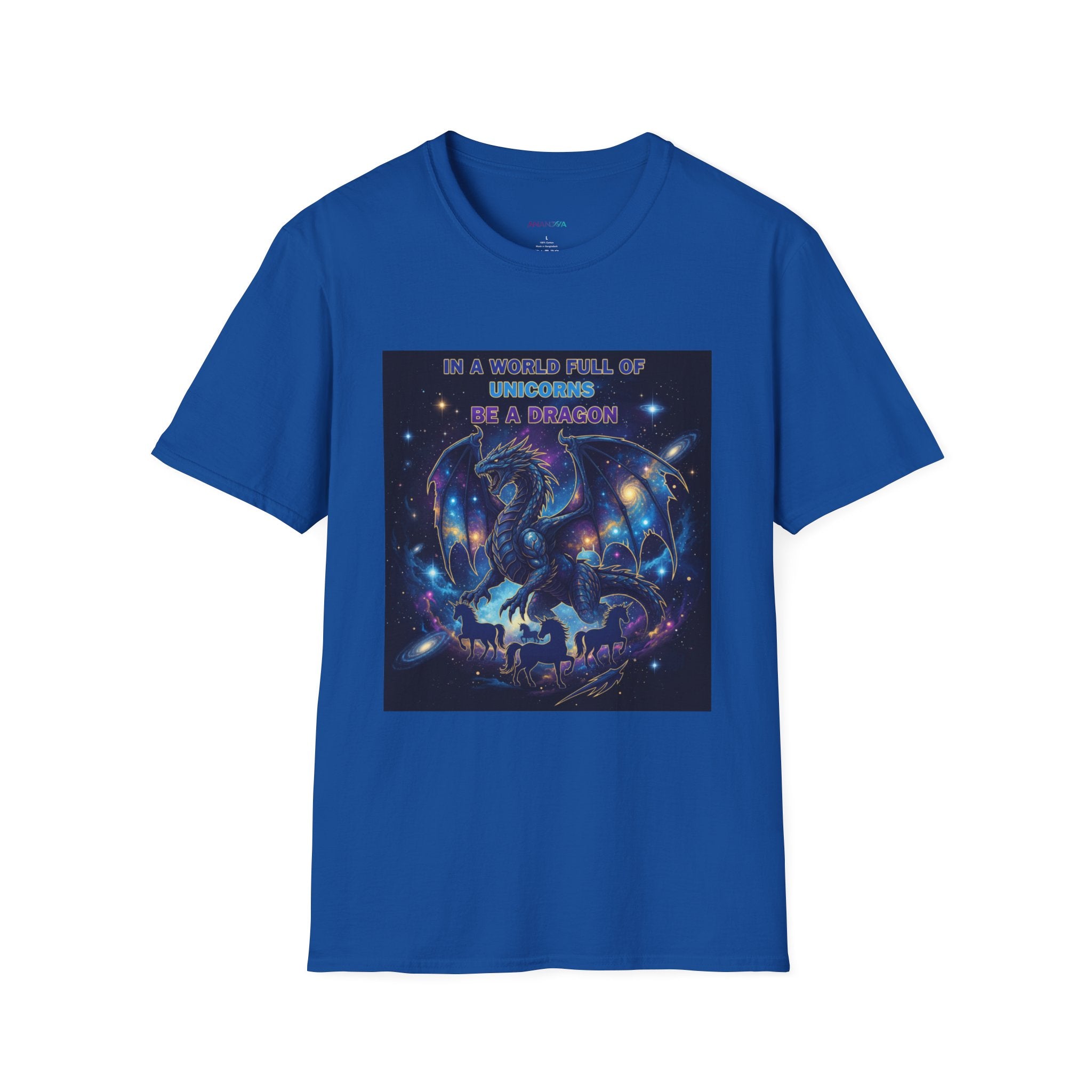 Galaxy Dragon Men's T-Shirt | "In a World Full of Unicorns, Be a Dragon" | DTG Fantasy Tee
