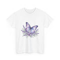 Butterfly Lavender Tee — Women's Floral DTG Graphic T-Shirt